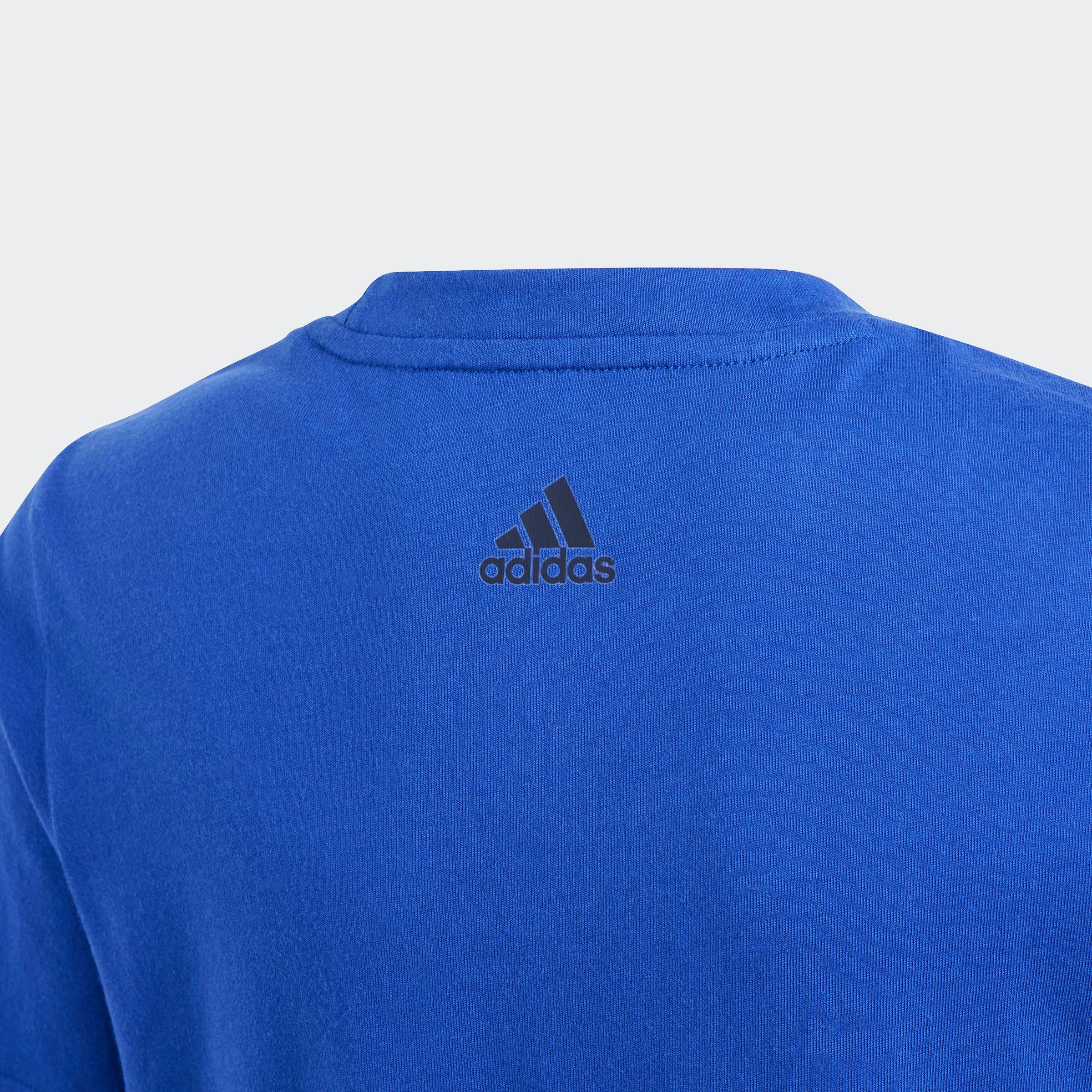 Semi Blue COTTON T-Shirt Legend ESSENTIALS adidas Sportswear LINEAR / LOGO Lucid Ink