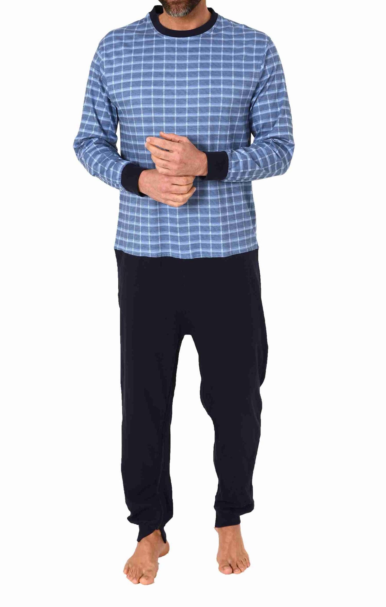 Normann Care Pyjama Herren Pflegeoverall langarm mit Reissverschluss am Rüc günstig online kaufen