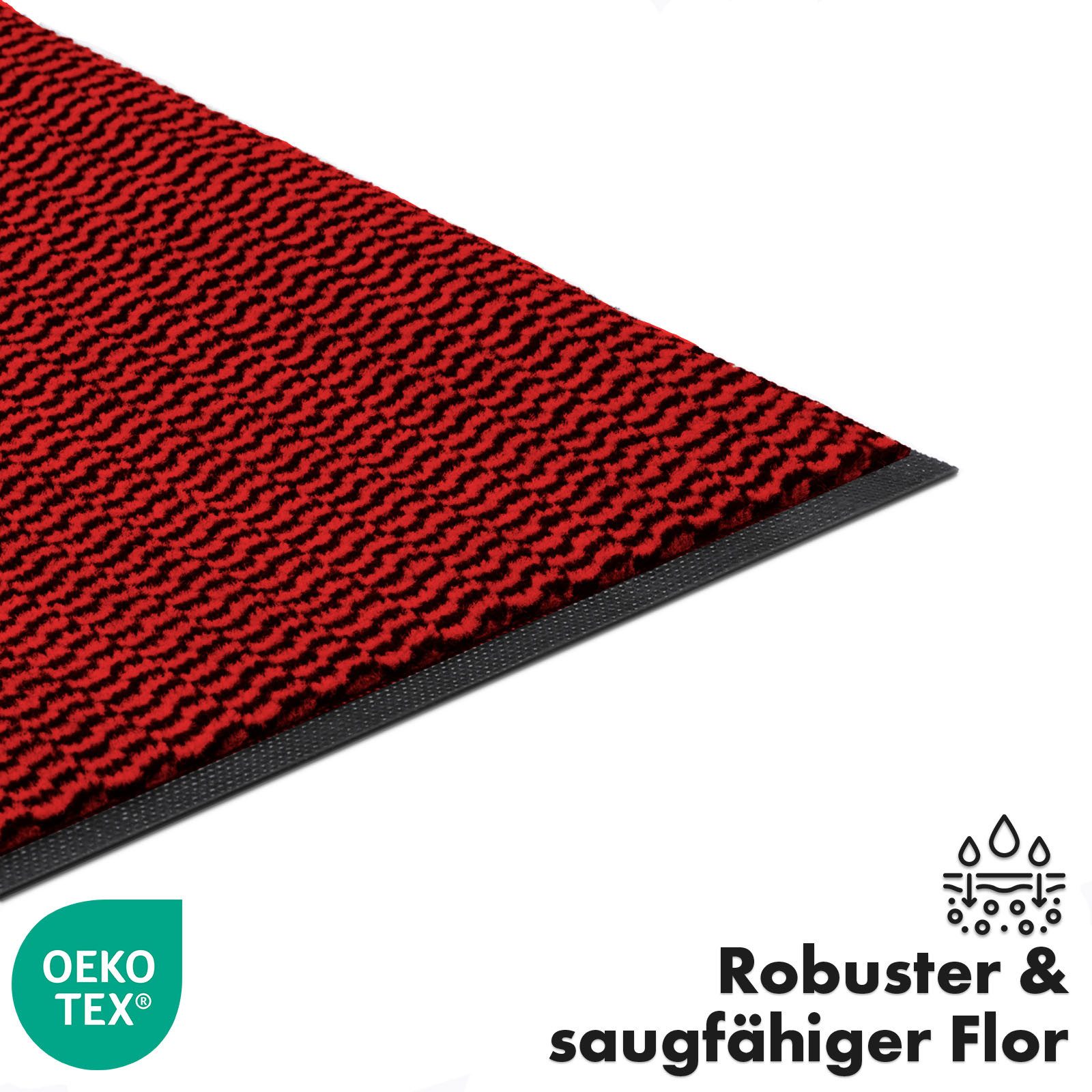 Floordirekt Fußmatte SKY Novo, enorm rutschfeste TPE-Rückseite, effektive Schmutzaufnahme, Rechteckig, Höhe: 7 mm, In- & Outdoor Schmutzfangmatte, saugstarker F – Bild 4 von 5