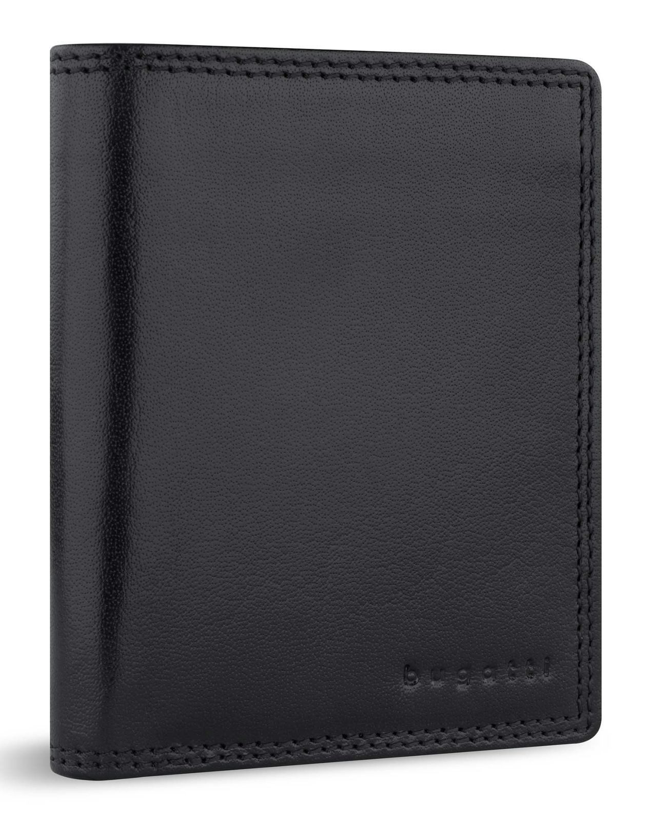 bugatti Geldbörse Upright Wallet With Flap 8CC, aus echtem Büffelleder mit RFID-Blocker Schutz