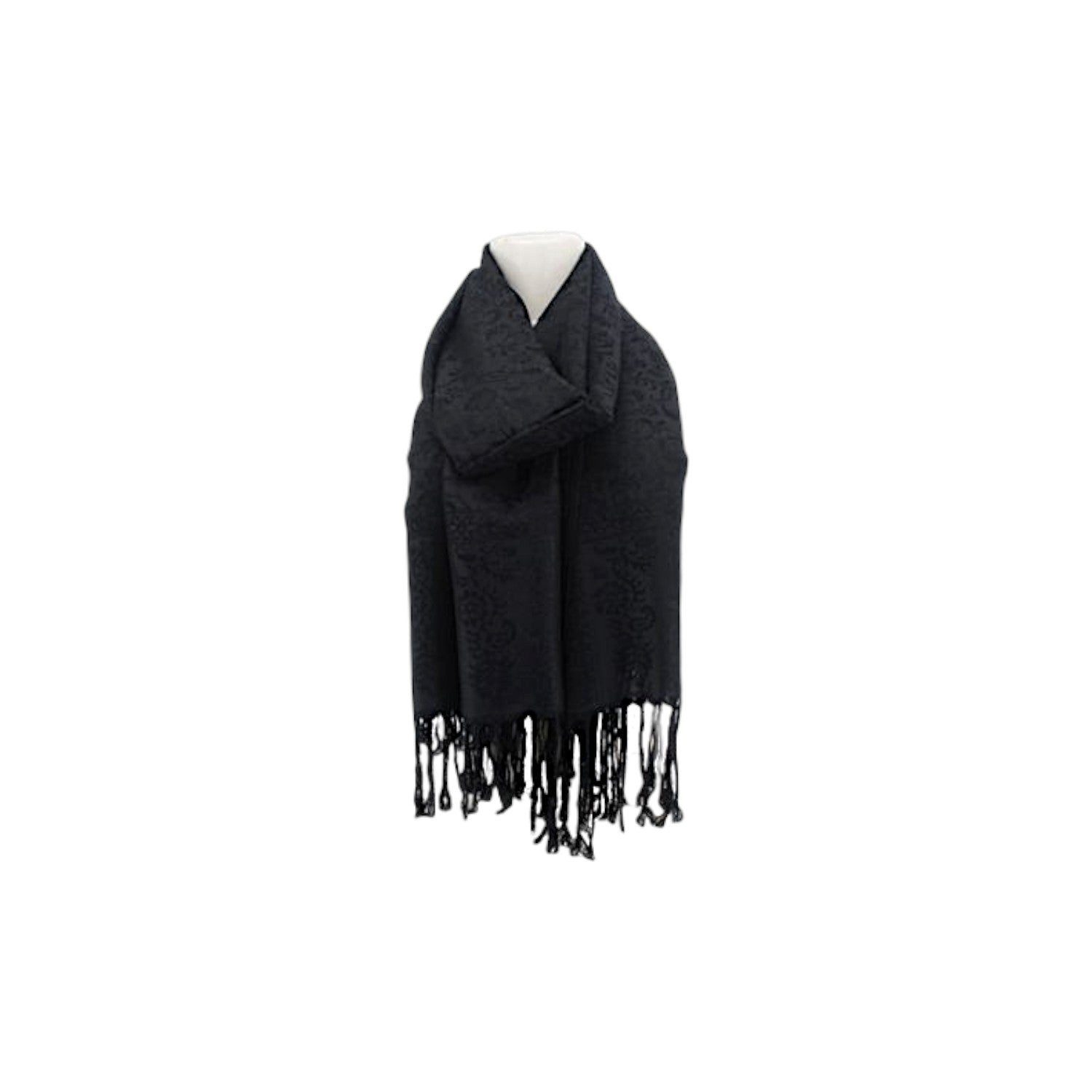VewoTex Schal Damen Winterschal 175x70cm » Fransenschal mit Paisleymuster, (Einzelner Schal, 1-St. einteilig), » Blumen Muster » seidig weich