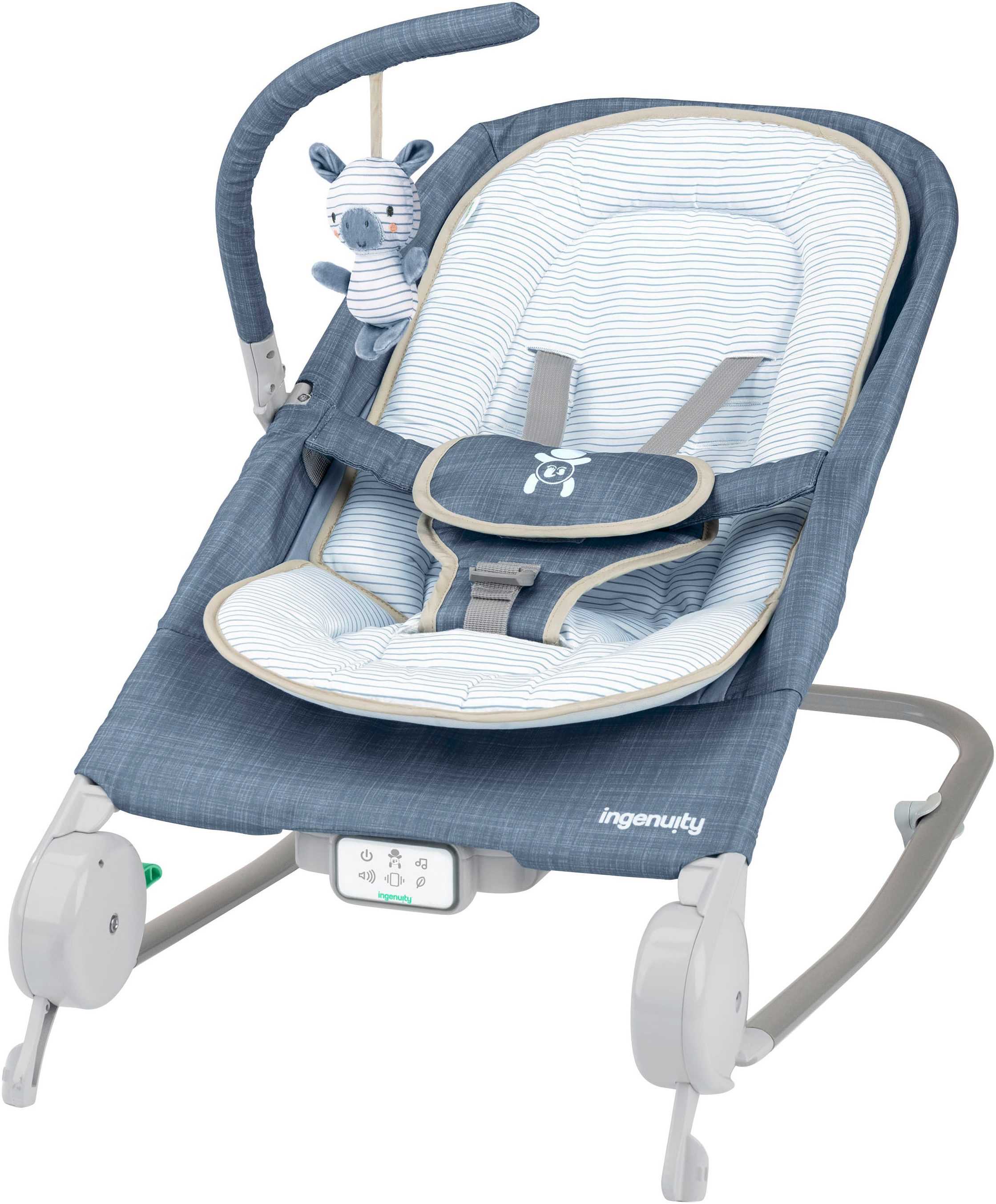 Babywippe Happy Belly™ Rock-to-Bounce Massage Seat - Chambray