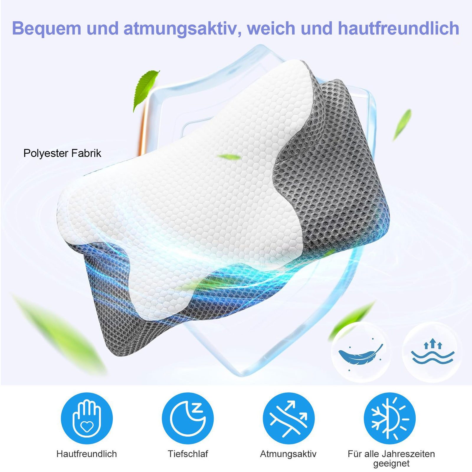 OKWISH Nackenstützkissen Seitenschläferkissen Orthopädisches Kissen Kopfkis günstig online kaufen