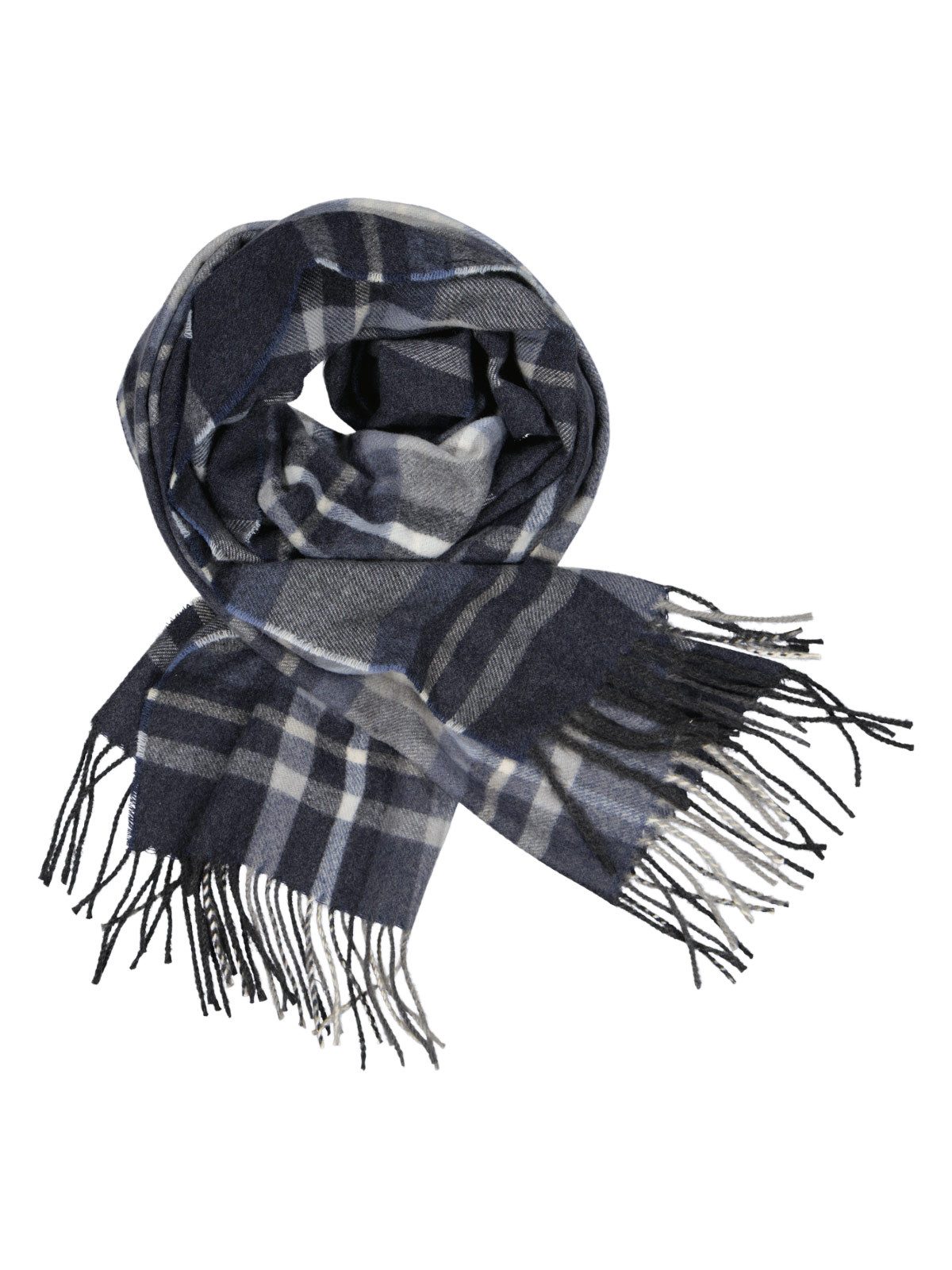 emilio adani Strickschal Herren Schal gemustert, Brilliantblau