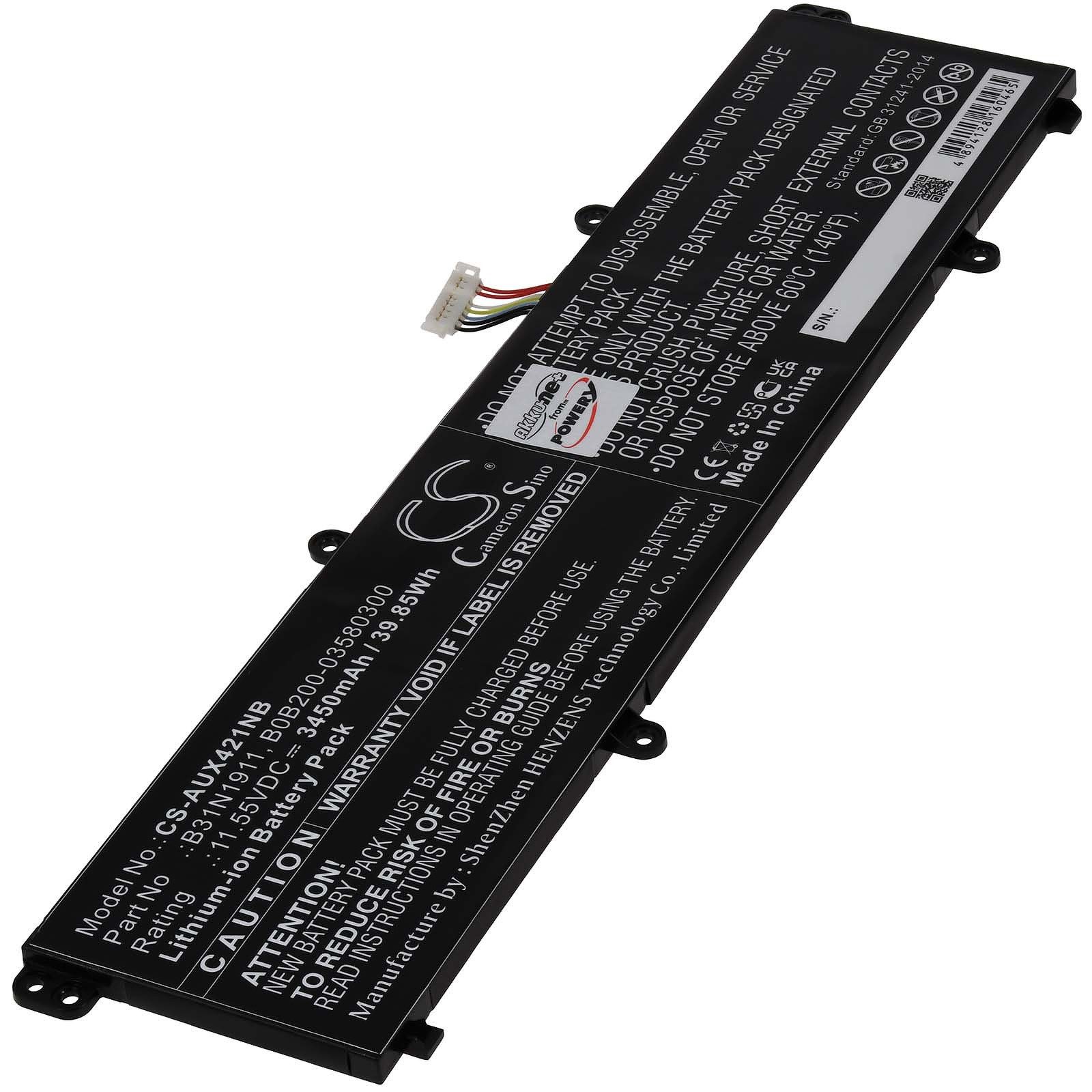 Powery Akku kompatibel mit Asus Typ B31N1911 Laptop-Akku 3450 mAh (11.55 V)