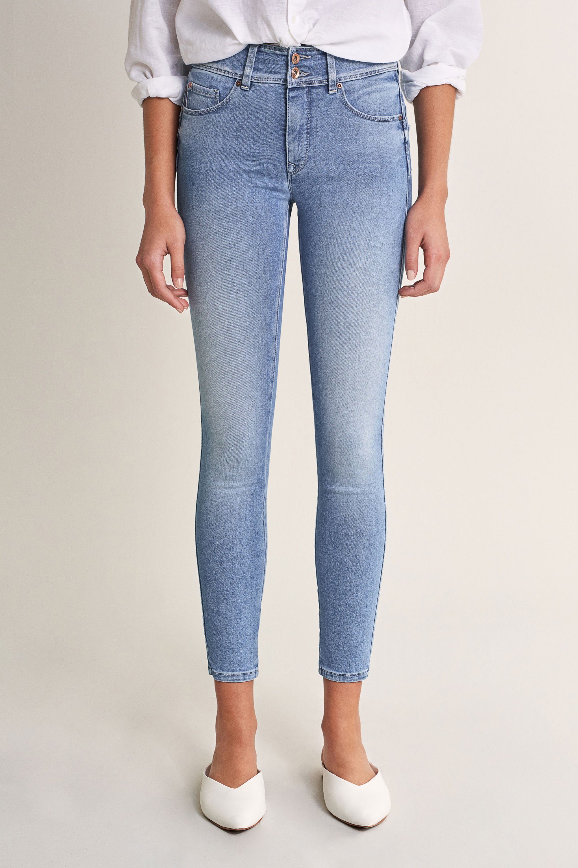 Salsa Stretch-Jeans SALSA JEANS SECRET PUSH IN SKINNY CAPRI light blue used 124727.8502