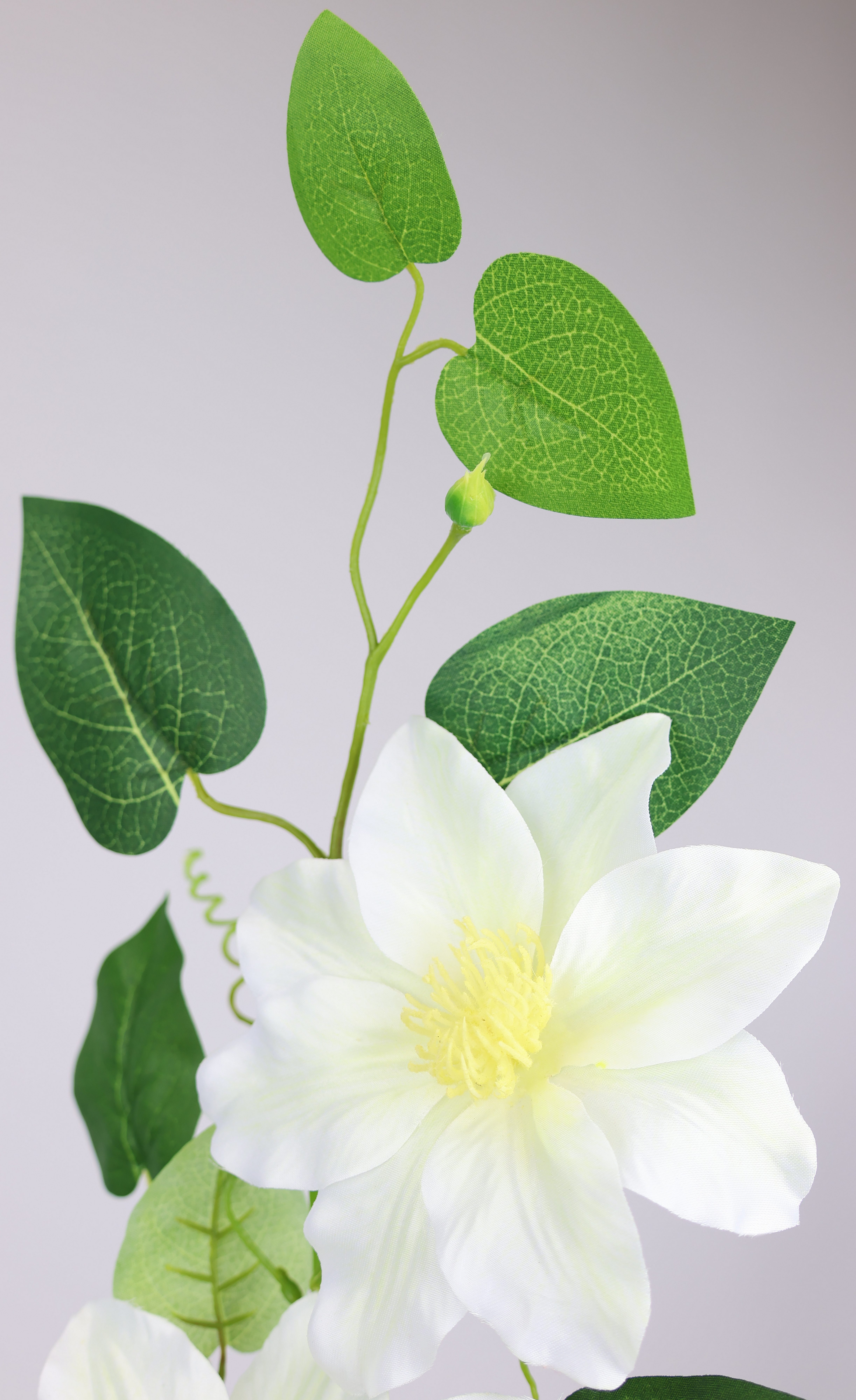 Kunstblume Clematisranke Waldrebe, I.GE.A., Höhe 80 cm, Zweig Einzelblume Stielblume, 2er Set