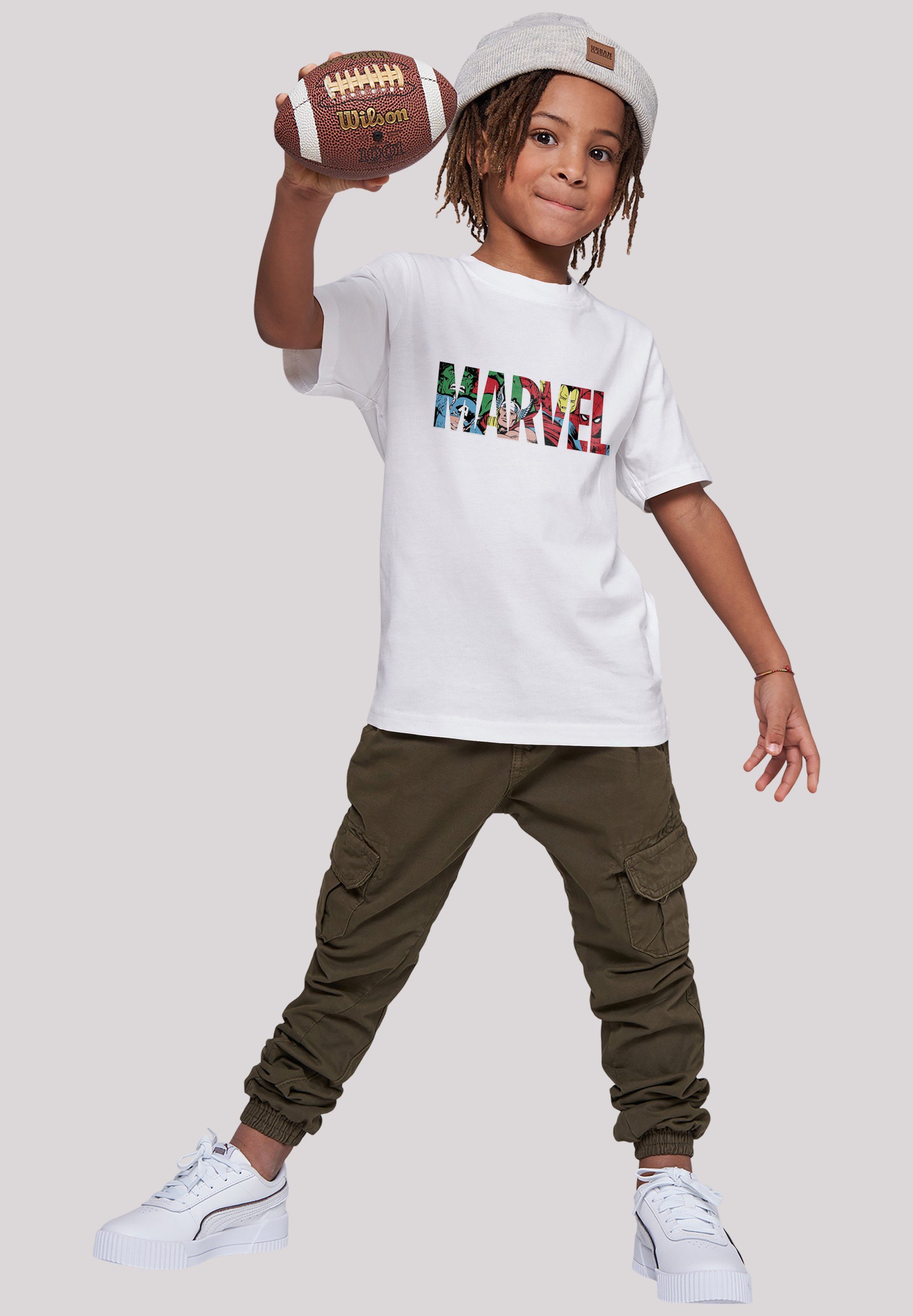F4NT4STIC T-Shirt Marvel Avengers Logo Merch,Jungen,Mädchen,Logo weiß Print Characters Unisex Kinder,Premium