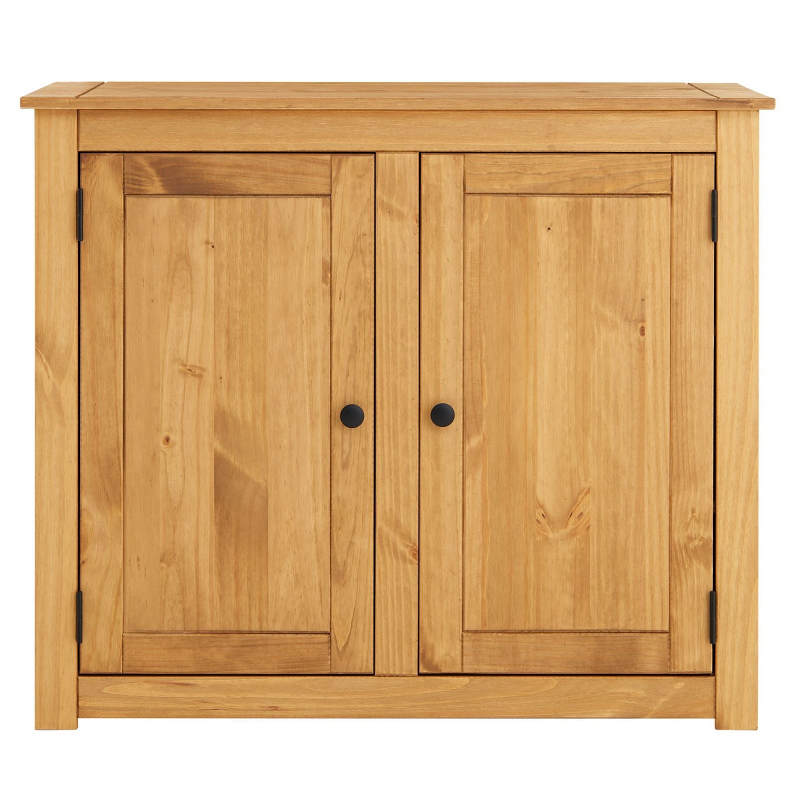 CARO-Möbel Kommode CANCUN, Sideboard aus Kiefer Massivholz 2 Türen Flur, Wohnzimmer Aufbewahrung