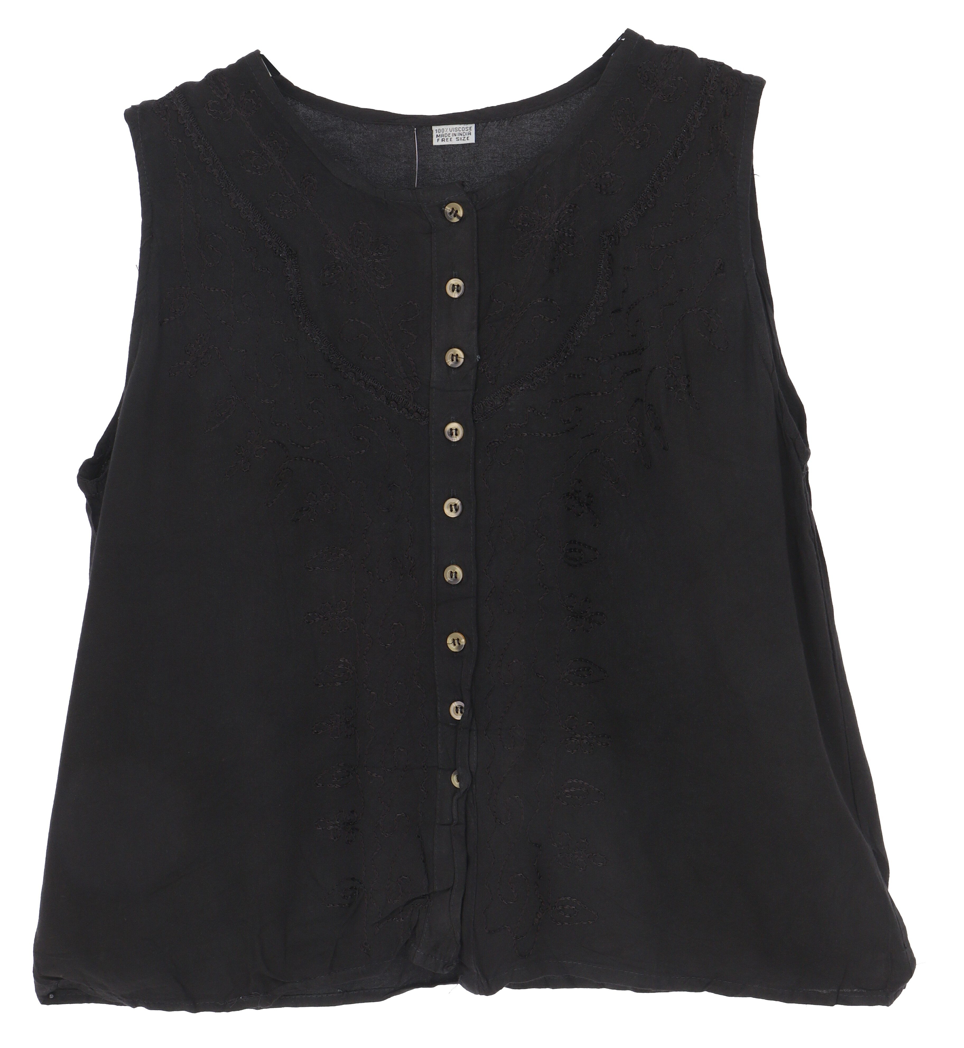 Guru-Shop T-Shirt Besticktes indisches Hippie Top, Boho-chic.. Festival, Ethno Style, alternative Bekleidung – Bild 4 von 5