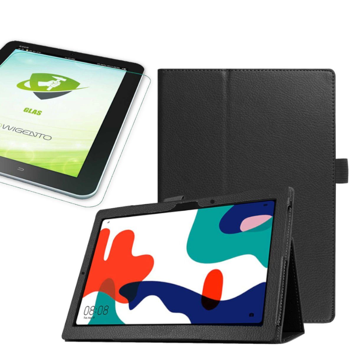 Wigento Tablet-Hülle Aufstellbare Kunst-Leder Tasche für Huawei MatePad T10 / T10s 2020 Etuis Hülle Cover Schutz Case Zubehör