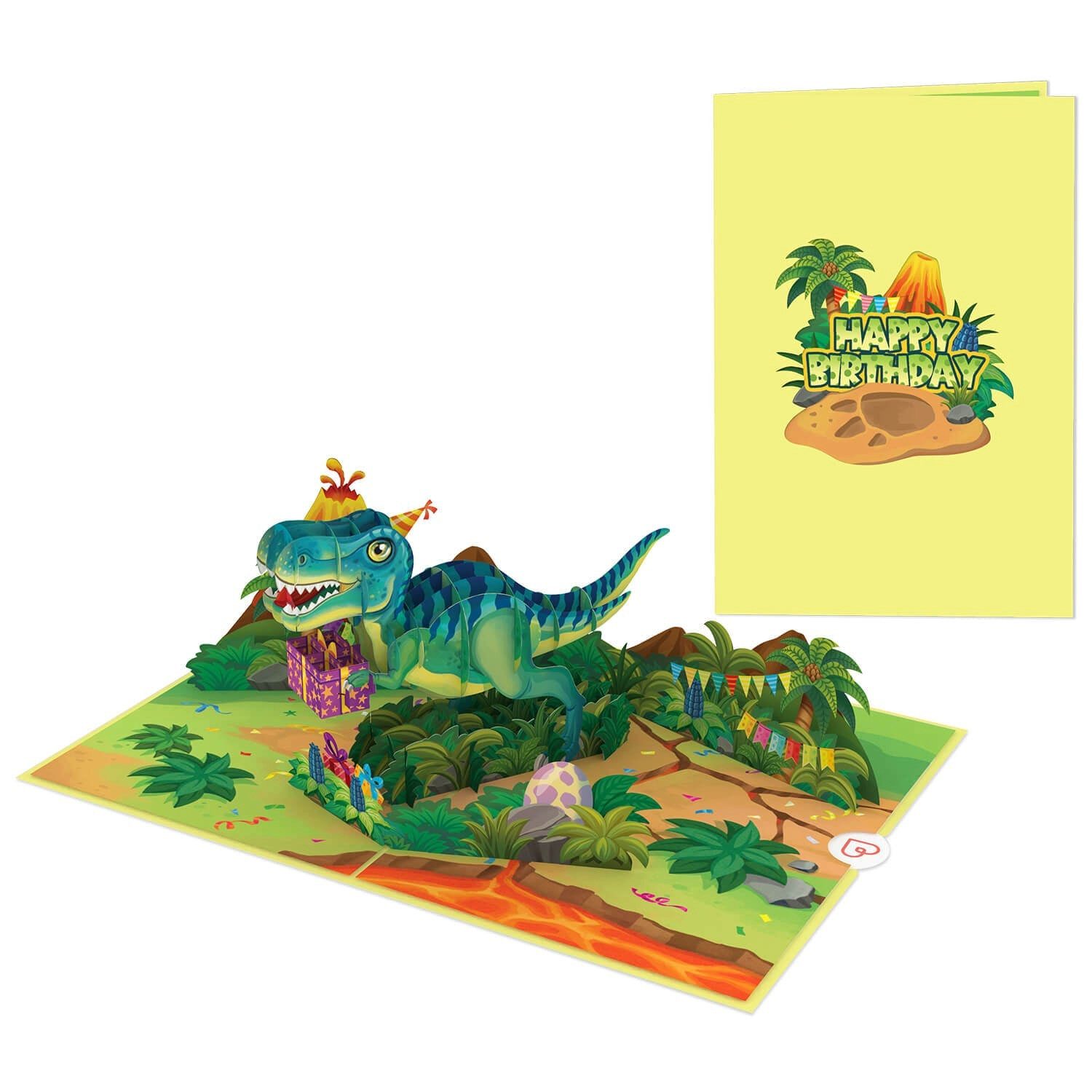 papercrush Geburtstagskarte Dinosaurier Pop-Up Karte
