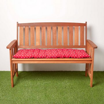 Homescapes Stuhlkissen 2-Sitzer Bankauflage, 100% Baumwolle, rot