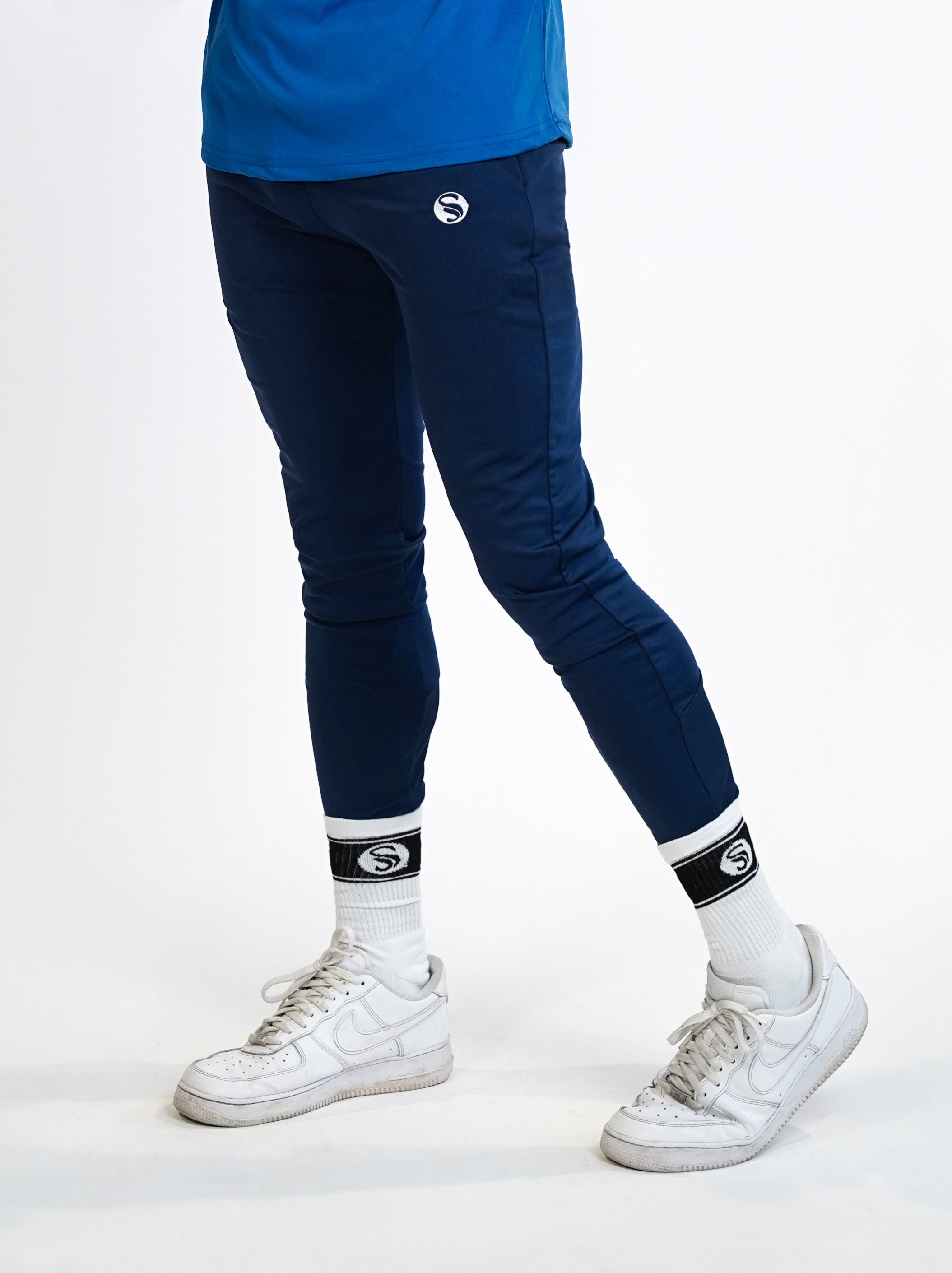 Stark Soul® Jogginghose Jogginghose "WARM bequeme Trainingshose Bund Seitentaschen UP", Marineblau Sporthose, und elastischem mit
