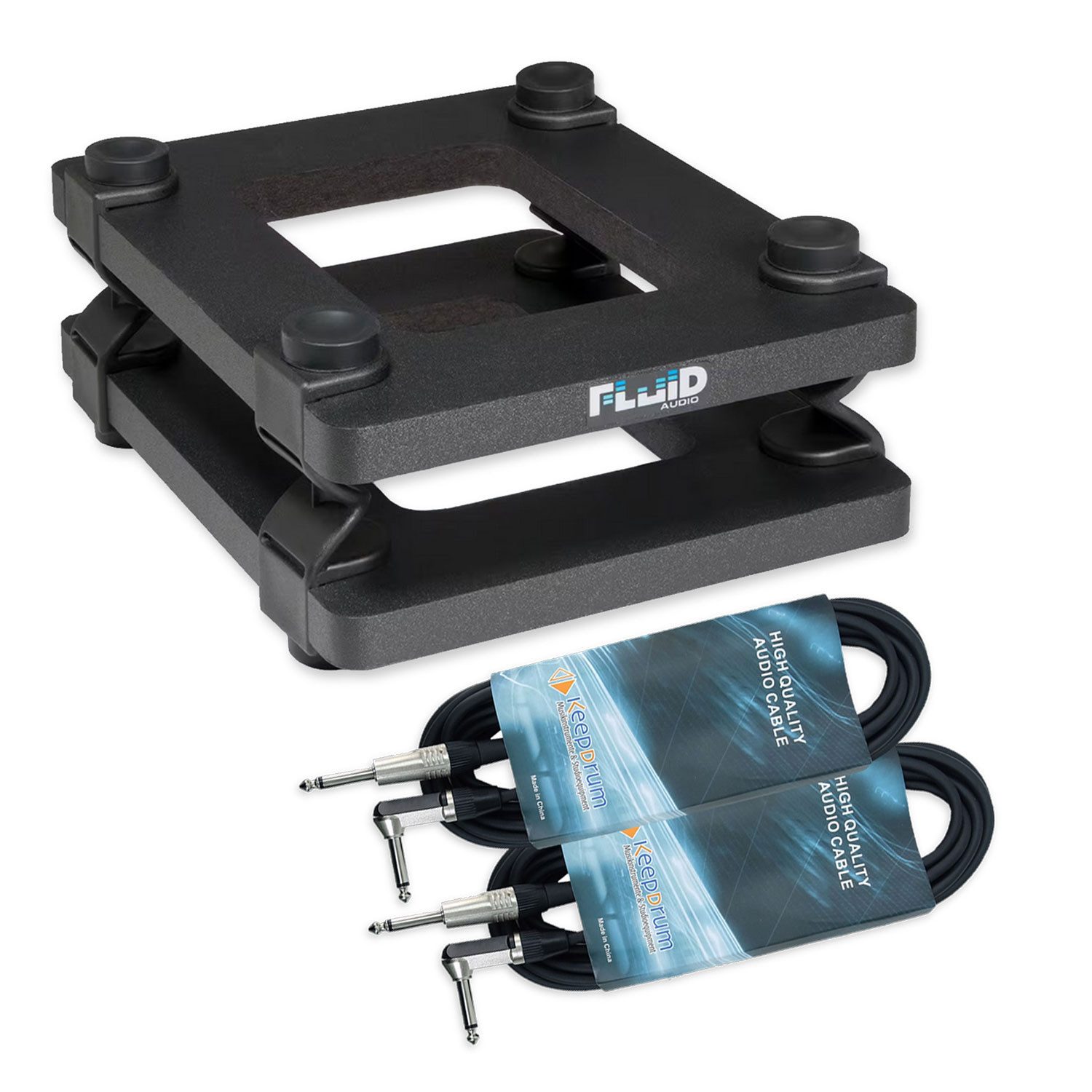 Fluid Audio Fluid Audio Boxenstative DS5 1 Paar mit zwei Kabel Tischstativ (Vorteils-Set mit 2 Kabel)