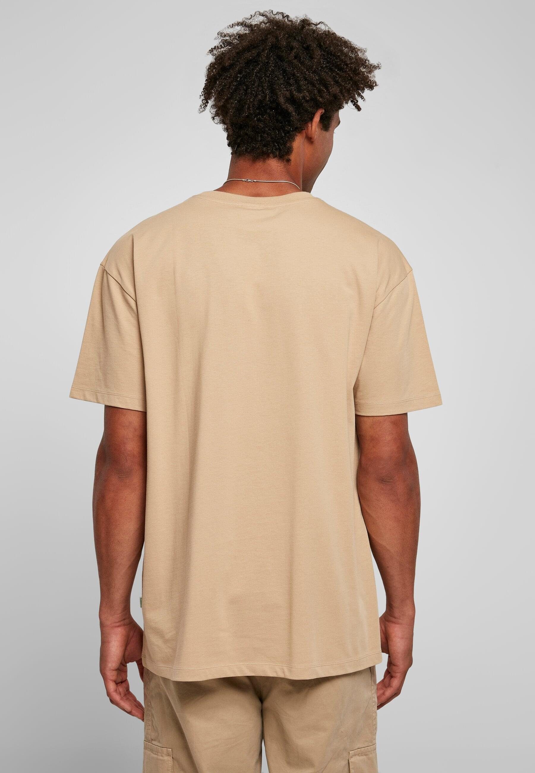 URBAN CLASSICS T-Shirt (1-tlg) Organic Tee Herren unionbeige Basic