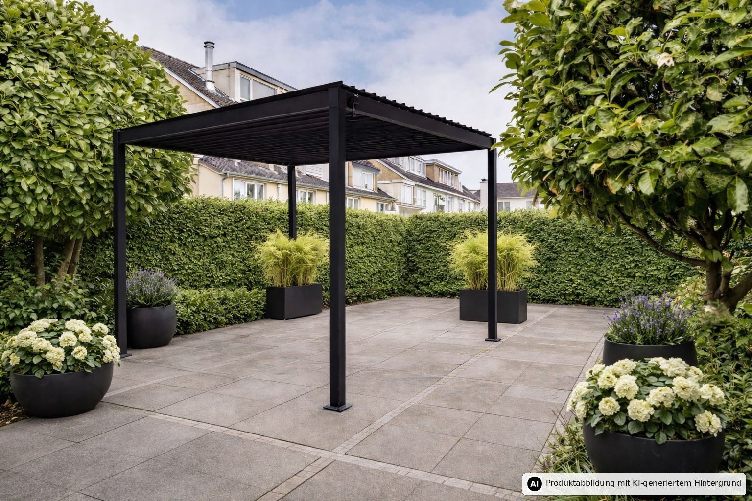 Leco Pavillon Pergola Überdachung Lamellenpergola Sonnenschutz Sonnendach FREE, (Zubehör separat erhältlich wie Rollo, Seitenwand), Gestell aus Stahl pulverbeschichtet