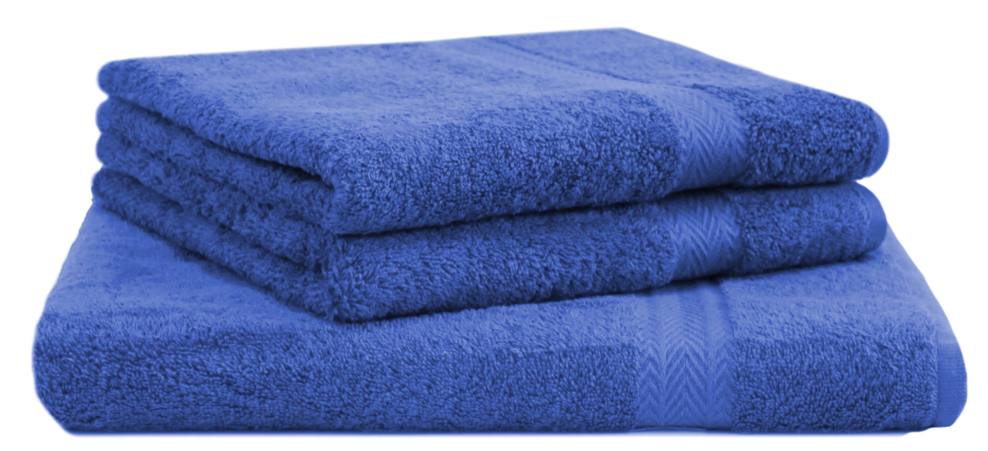 3 Farbe Frottee Saunatücher Set Baumwolle Saunatuch Liegetuch TLG Premium Betz Handtuch Handtuch - Set 100% royalblau, Strandtuch