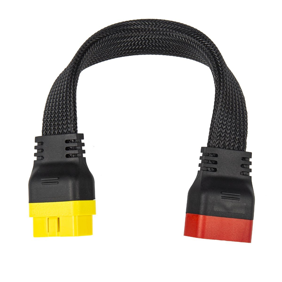 Bolwins Q64C OBDII OBD2 Verlängerung Kabel Adapter 16pin Diagnose Schwanenhals Elektro-Kabel, OBD2 16-Pin Stecker, OBD2 16-Pin Buchse (36 cm), Flexibler Schwanenhals, reduziert Verschleiß am OBD-Port