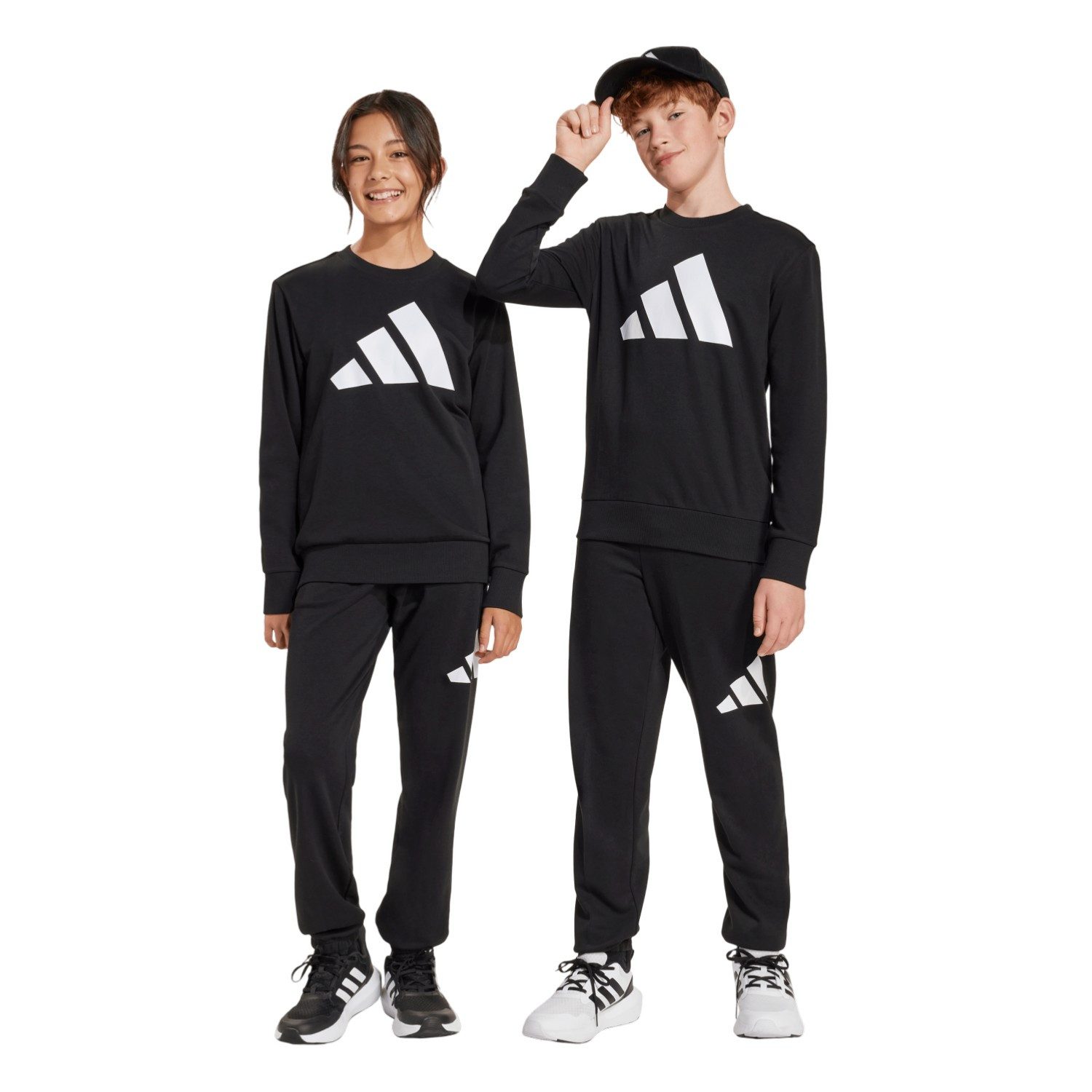 adidas Performance Trainingsanzug Essentials Jogger (Baumwolle) schwarz Kinder