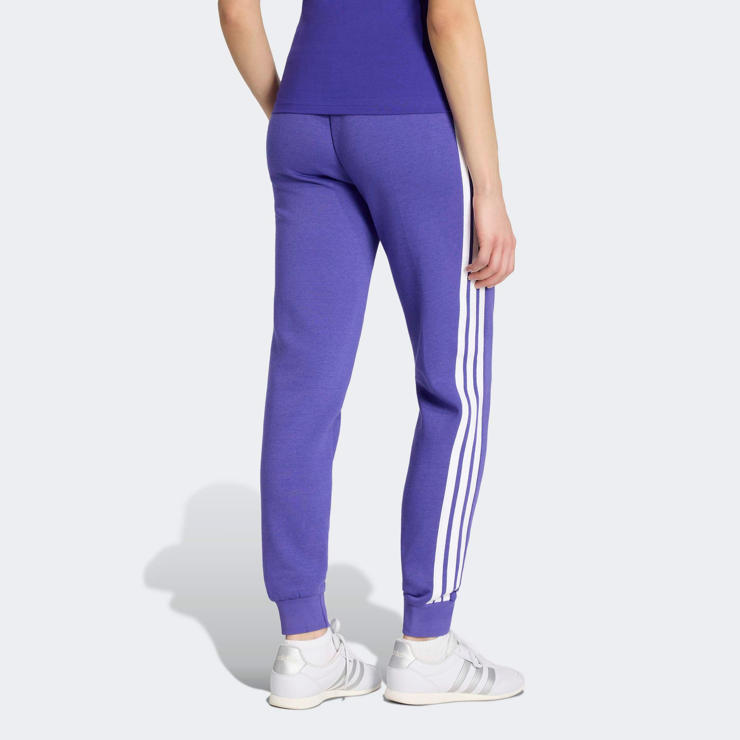adidas Sportswear Sporthose W 3S FL SL PT schmal geschnitten, für vielseitige Aktivitäten, aus Baumwollmix