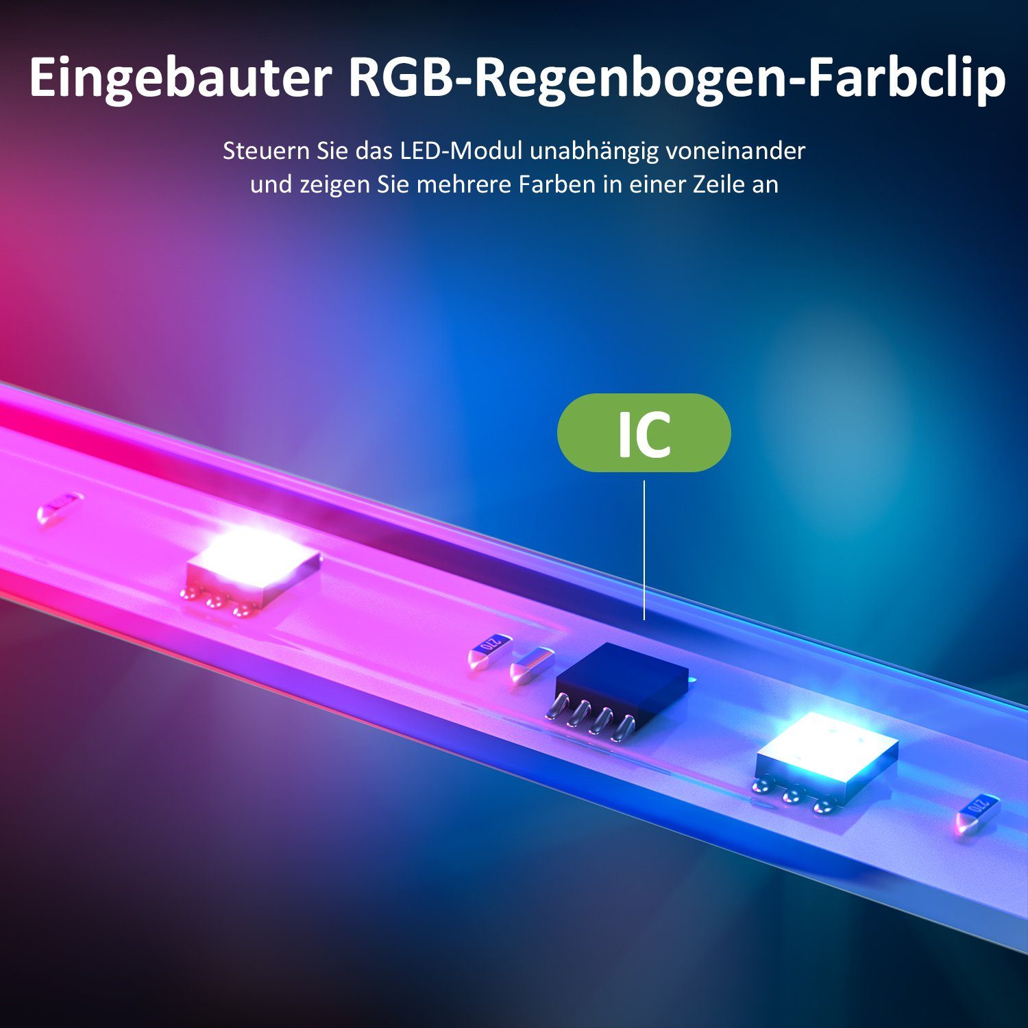 Novostella LED Stripe, Band Wasserdicht RGB 16-32M Regenbogenfarben LED Streifen Lichterkette