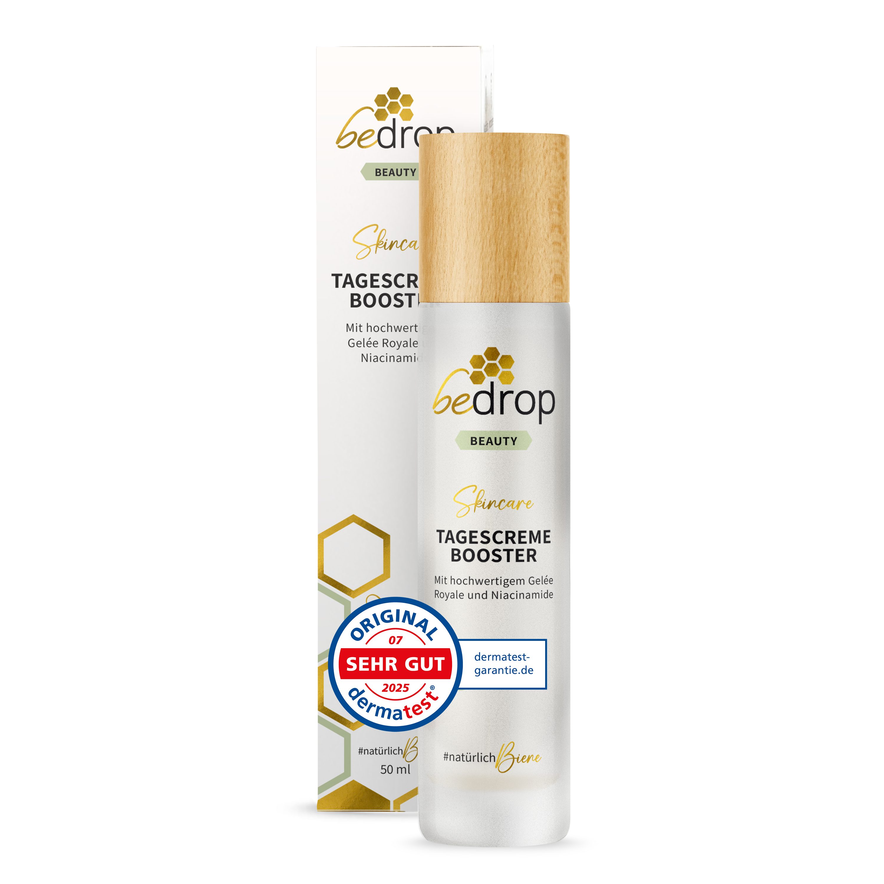 bedrop Tagescreme Booster - Gesichtscreme mit Gelée Royale und Niacinamide, Natürliche, feuchtigkeitsspendende Уход за лицом mit Gelée Royale
