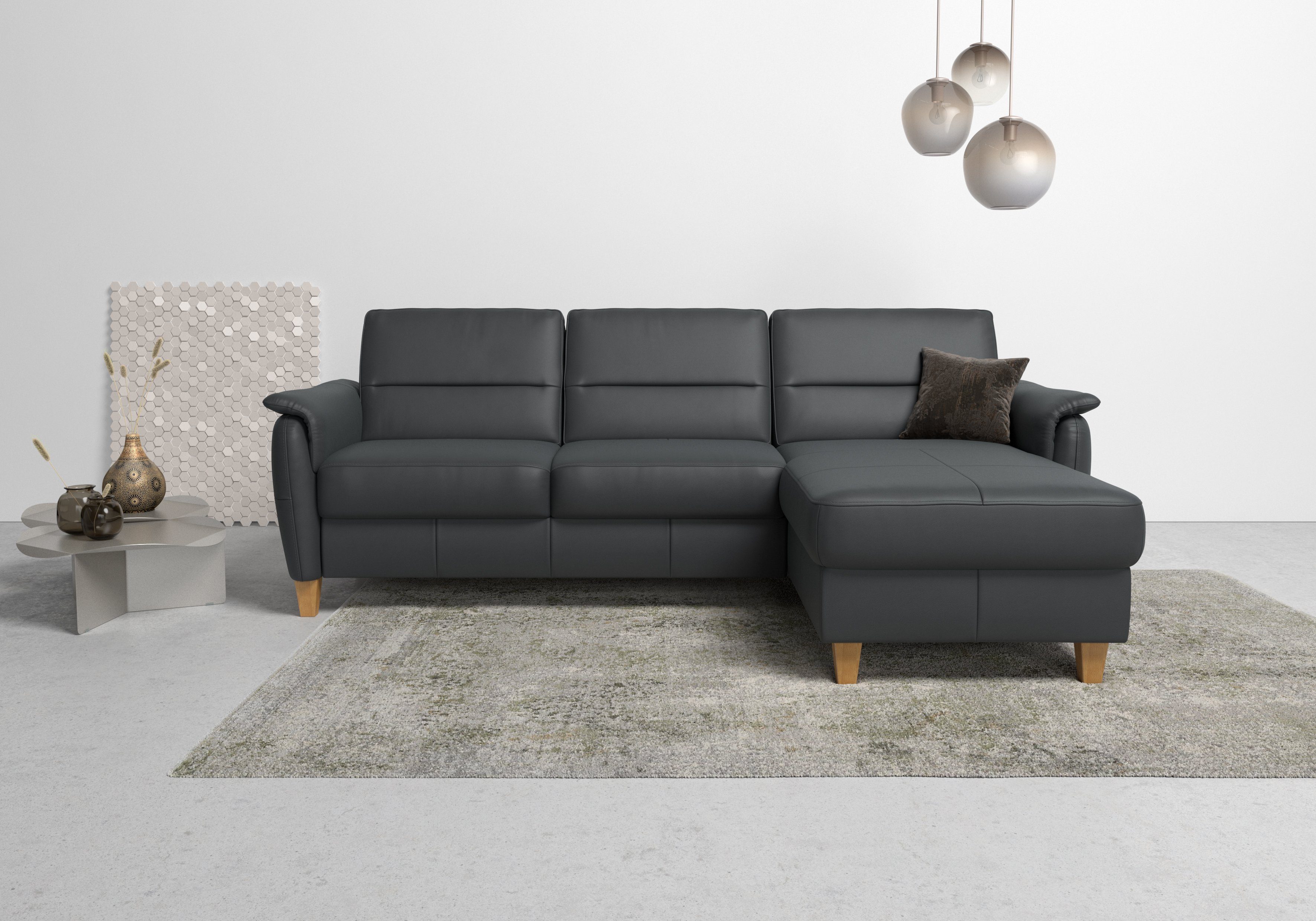 Home affaire Ecksofa Palmera L-Form, B: 244 cm - OTTO. Verlässliche Qualität., optional Bettfunktion & Bettkasten, Federkern