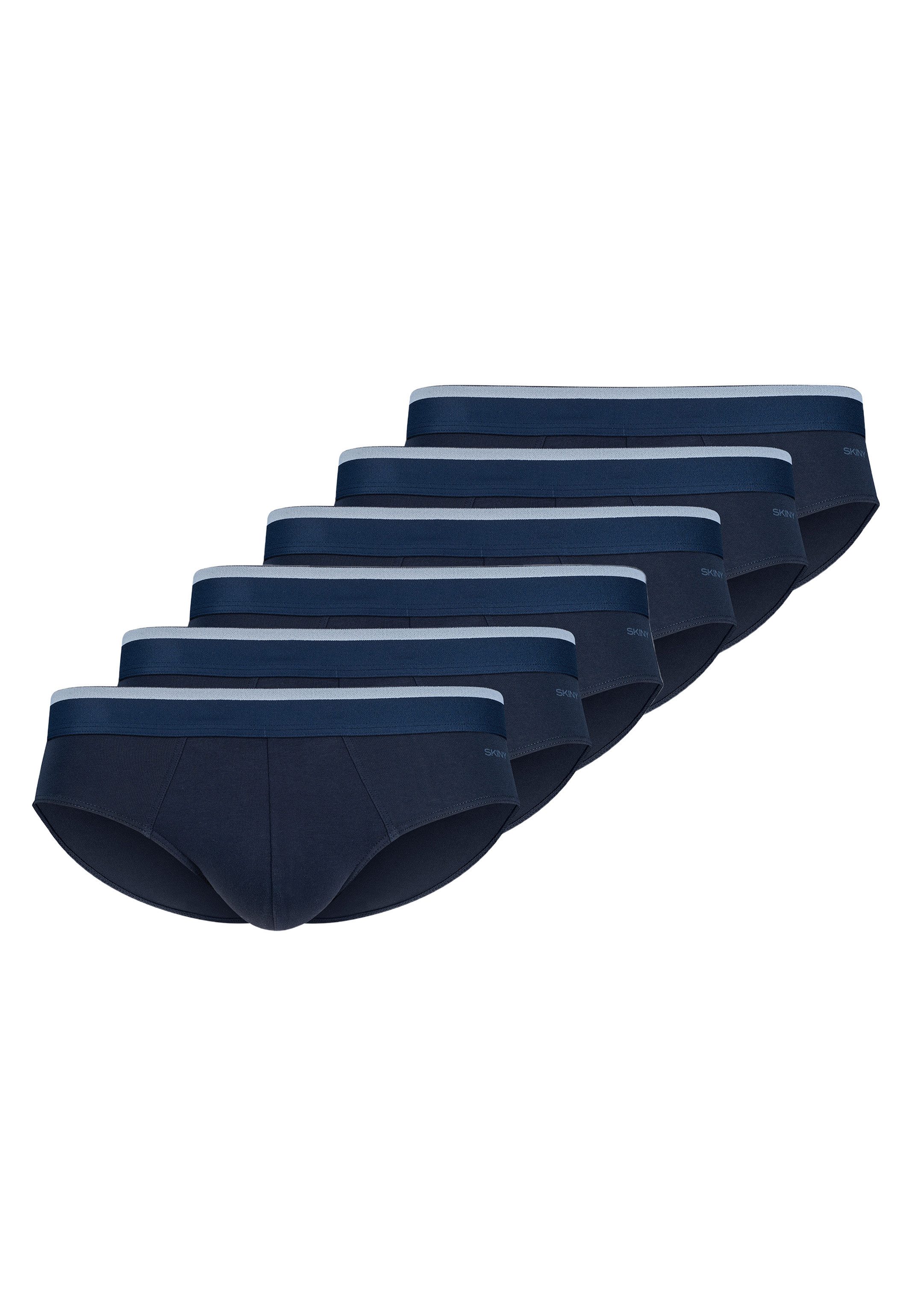 Skiny Slip 6er Pack Basic (Spar-Set, 6-St) Slip / Unterhose - Baumwolle - ohne Eingriff - Atmungsaktiv