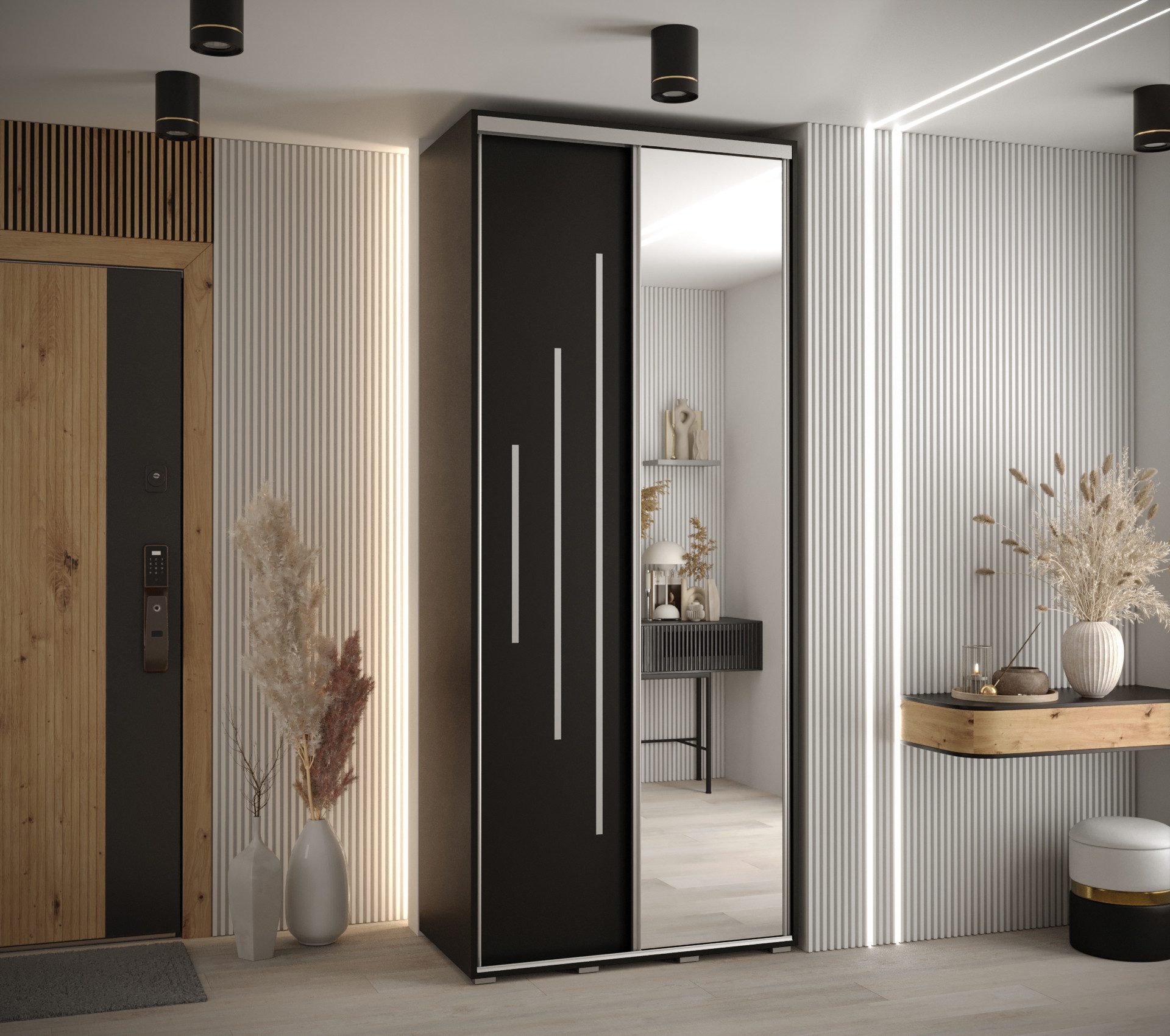 Beautysofa Kleiderschrank Stilvolle, elegante, praktische Garderobe Contes günstig online kaufen
