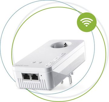 DEVOLO Magic 1 WiFi ac Ergänzung (1200Mbit, Powerline + WLAN, 2x LAN, Mesh) WLAN-Router