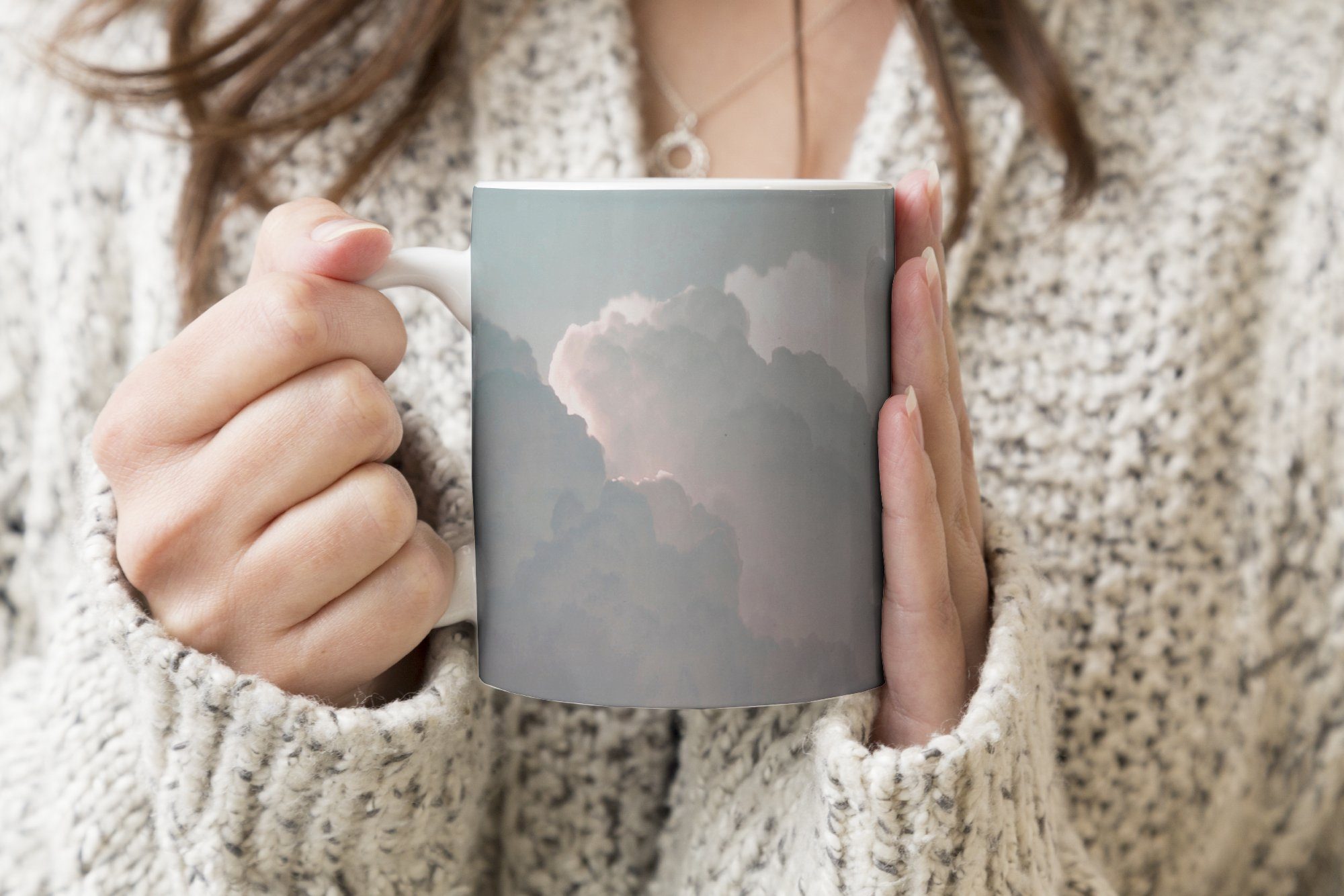 Becher, Geschenk - Tasse Teetasse, Natur, Wolken Himmel - Keramik, - Teetasse, MuchoWow Sonne Kaffeetassen,