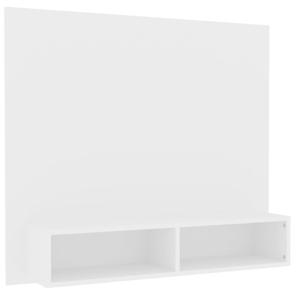 Holzwerkstoff (1-St) vidaXL 102x23,5x90 cm TV-Schrank Weiß TV-Wandschrank