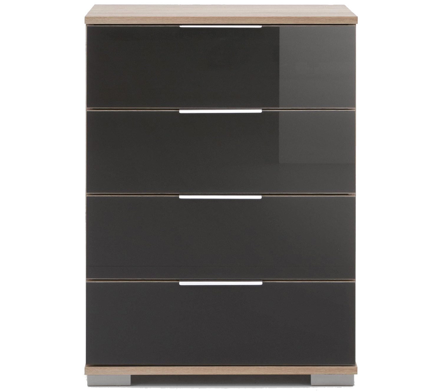 Wimex Nachtkonsole Easy Plus (Easy Plus, 1 St., Nachtkommode), 52cm eiche sägerau Grauglas