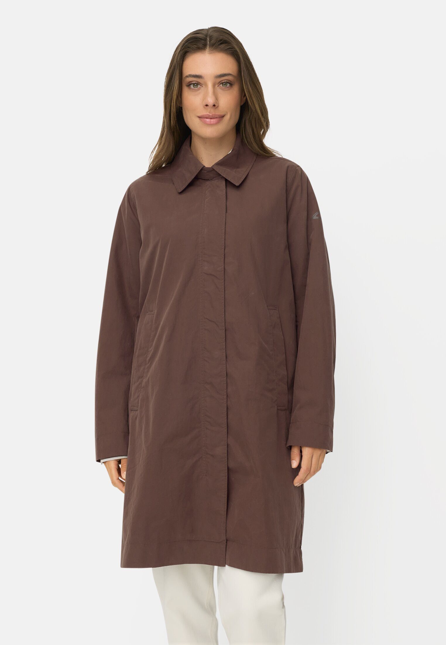 camel active Langmantel mit reflektierenden Details Langarm Umlegekragen