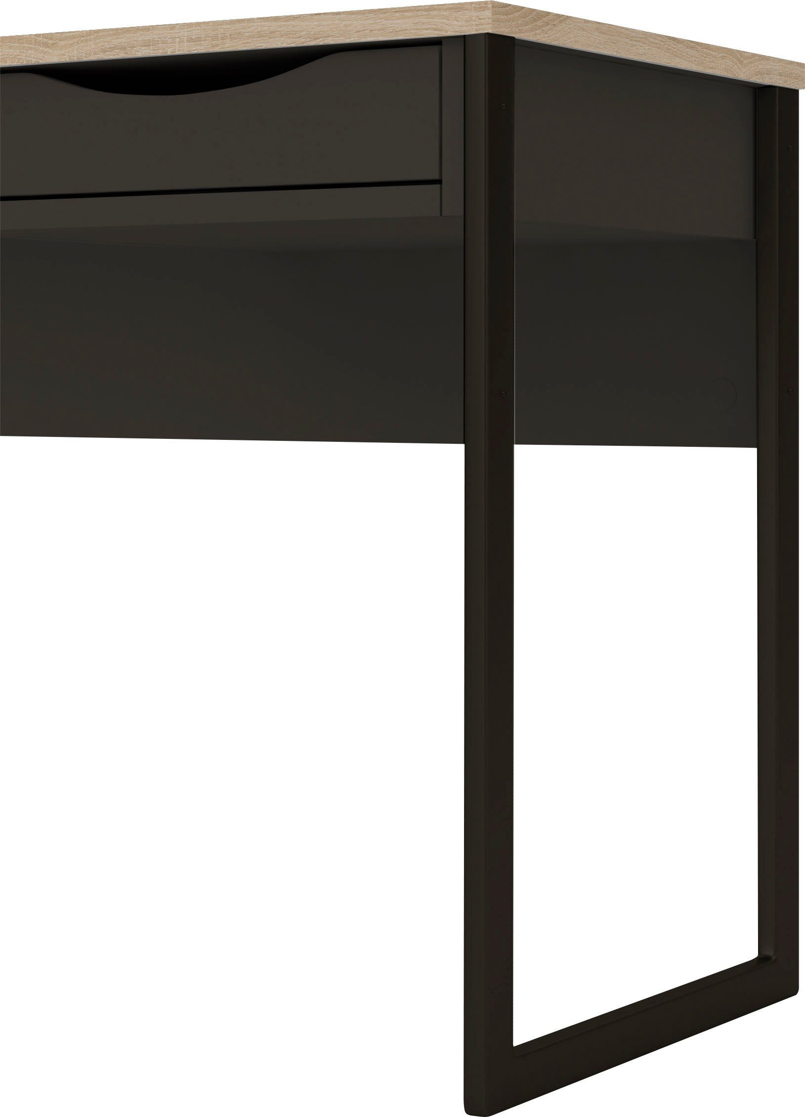 schwarz | vielen | Design Plus, Home schwarz/schwarz Schreibtisch Stauraummöglichkeiten, affaire zeitloses mit schwarz matt