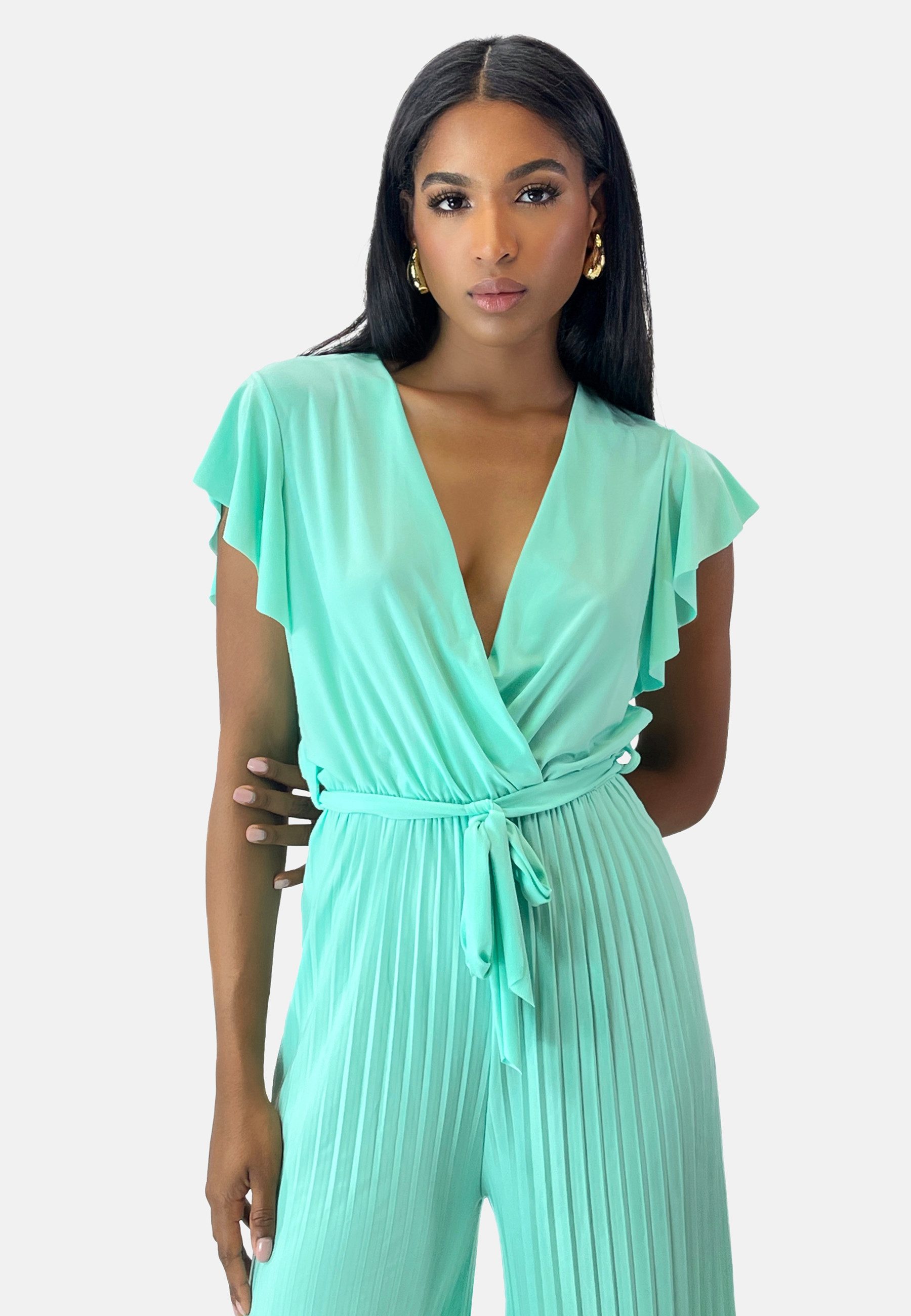 Elara Jumpsuit Elara Damen Jumpsuit V-Schnitt günstig online kaufen