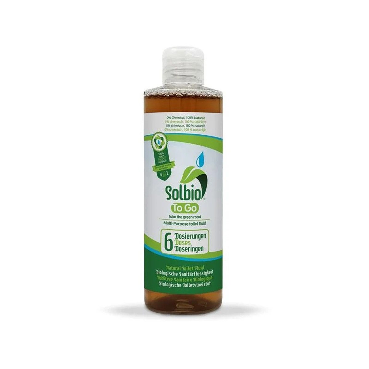 Solbio ToGo Campingtoilettenreiniger (Einzeln, [- 4-in-1-Formel, 250 ml)