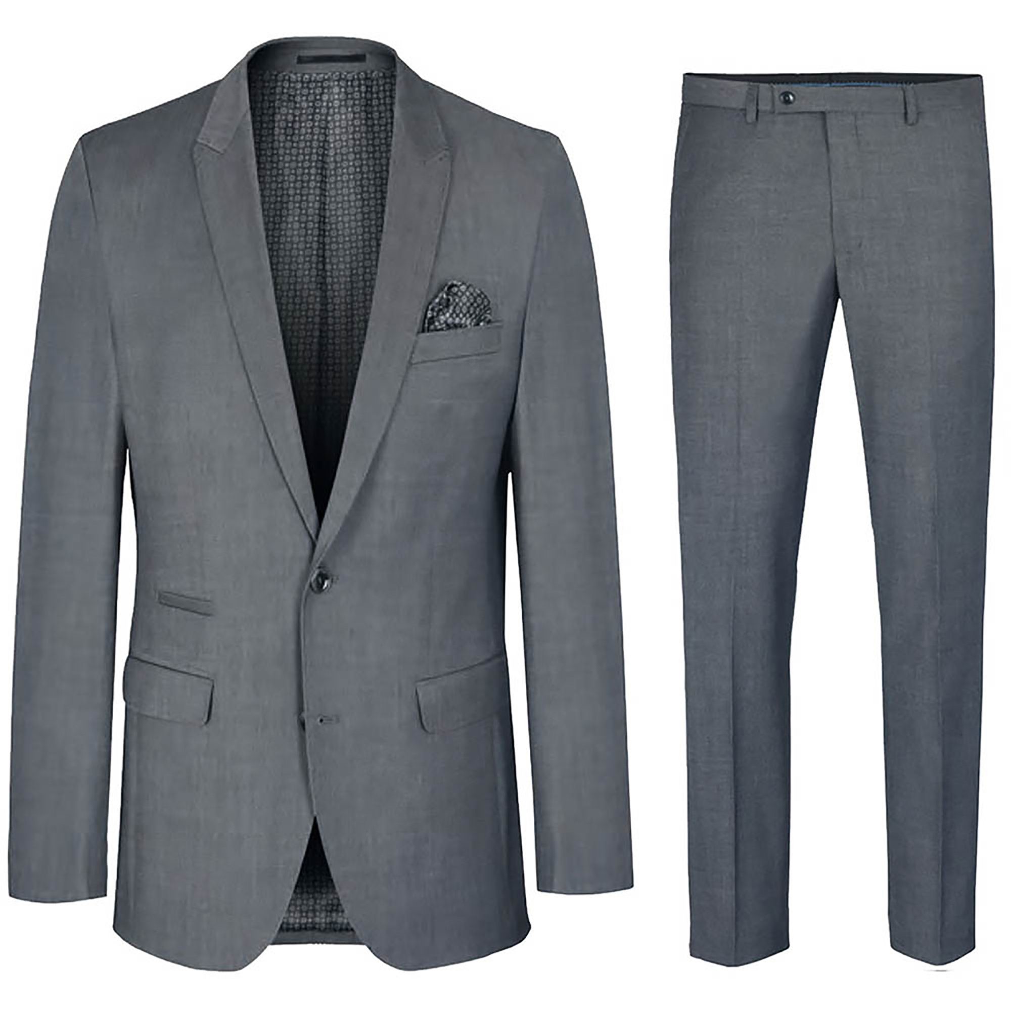 Paul Malone Anzug »Herrenanzug modern slim fit Herren Anzug - stretch«  (Set, 2-tlg., Sakko mit Hose) grau HA41 online kaufen | OTTO