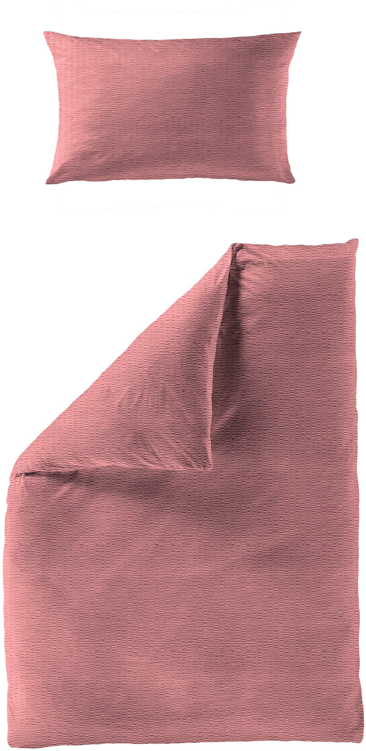BIERBAUM Bettwäsche Chic Uni, Seersucker, 2 günstig online kaufen