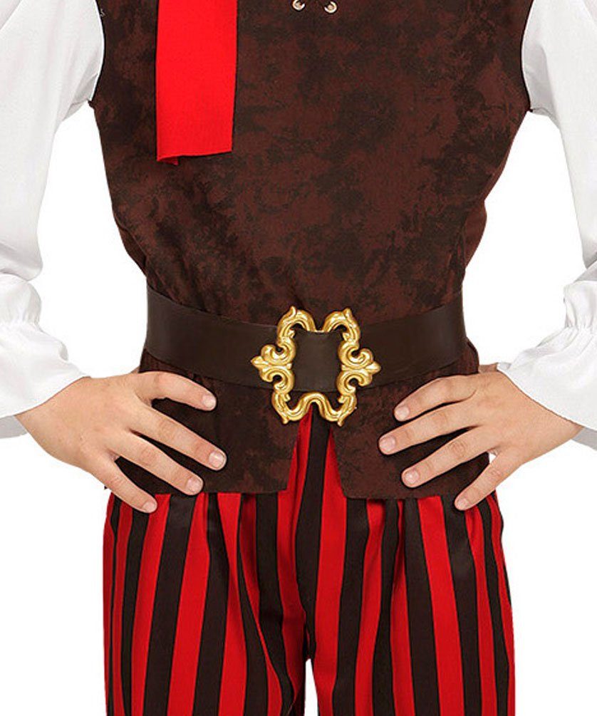 Karneval-Klamotten Piraten-Kostüm Jungen Piratenkapitän mit Hut und Piratenset Luxus, Kinderkostüm Seeräuber Jungen Pirat