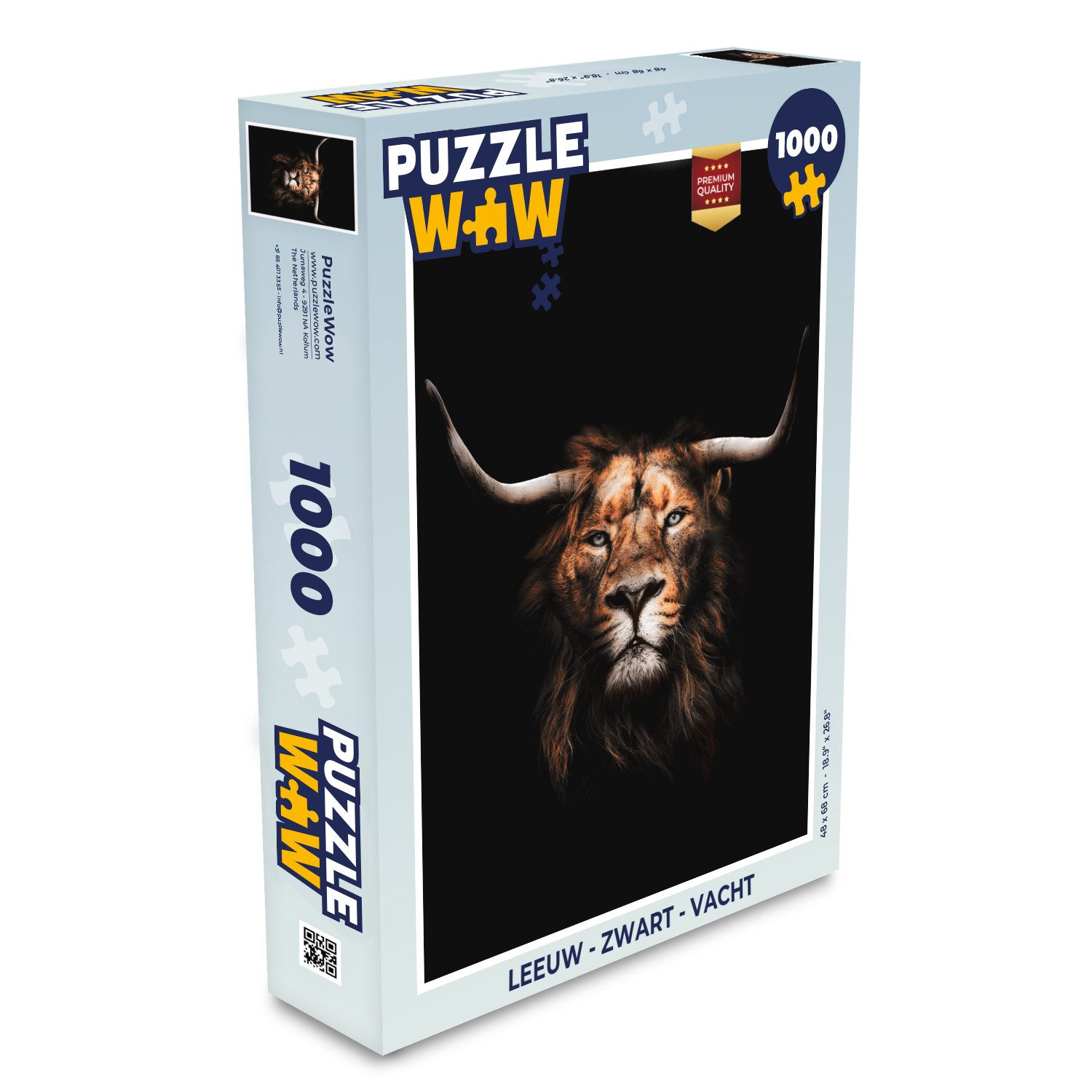 Puzzle Löwe - Schwarz - Mantel