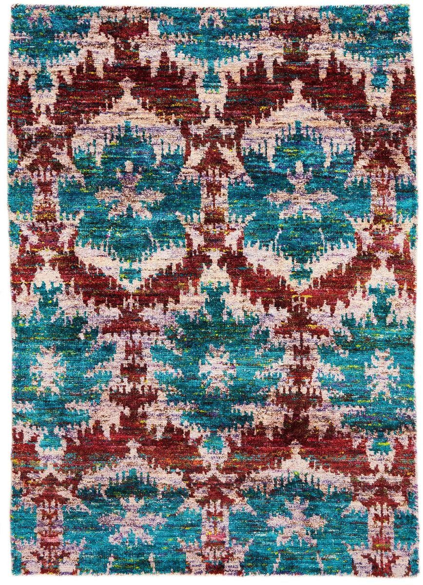 rechteckig, 5 Orientteppich Höhe: mm Orientteppich, Nain 249x299 Trading, Sari Handgeknüpfter Silk