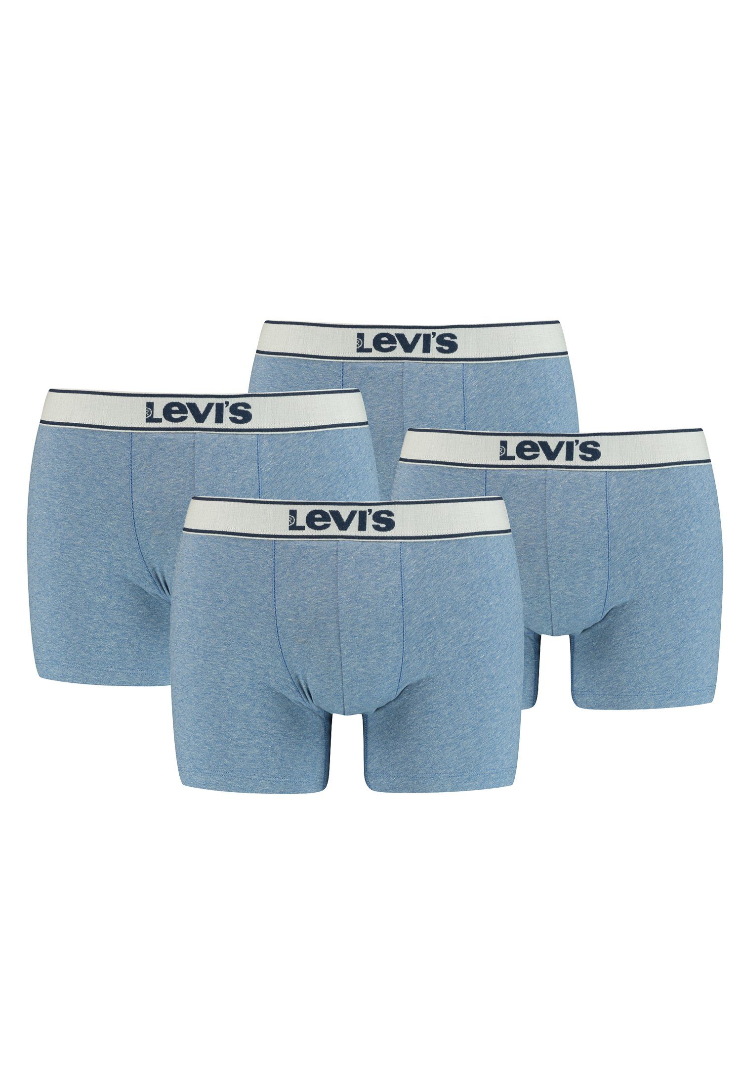 Levi's® HEATHER 4er 4er-Pack) MEN VINTAGE Pack (Set, 4-St., Blue Light BOXER BRIEF Boxershorts LEVIS