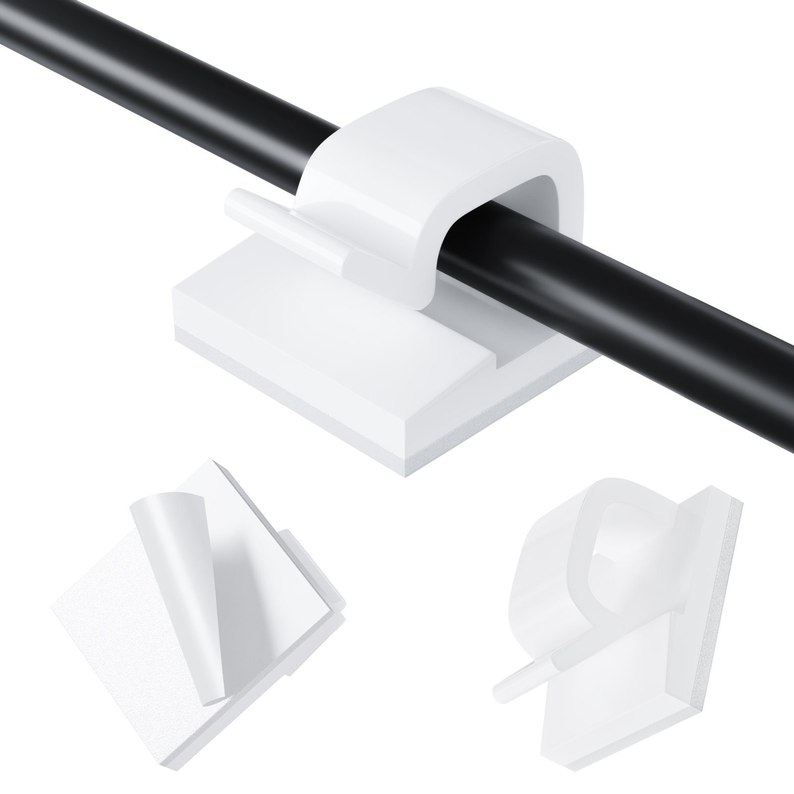 Wellgro Kabelführung Kabelhalter selbstklebend (60-St)