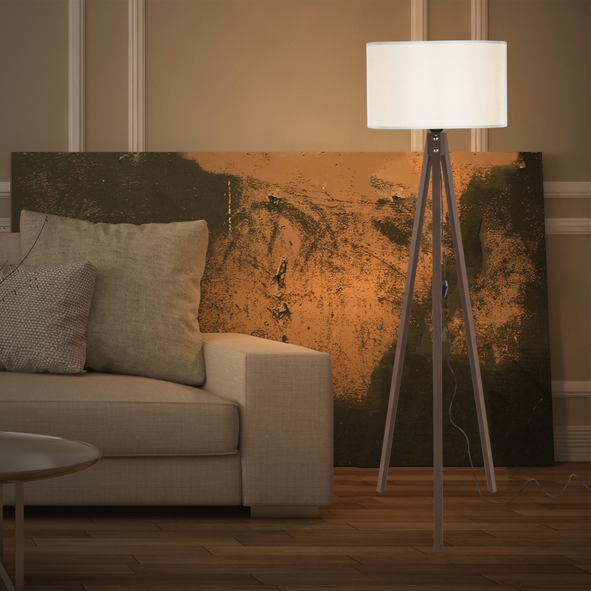 lux.pro Stehlampe, ohne Leuchtmittel, Rochester Stehleuchte günstig online kaufen