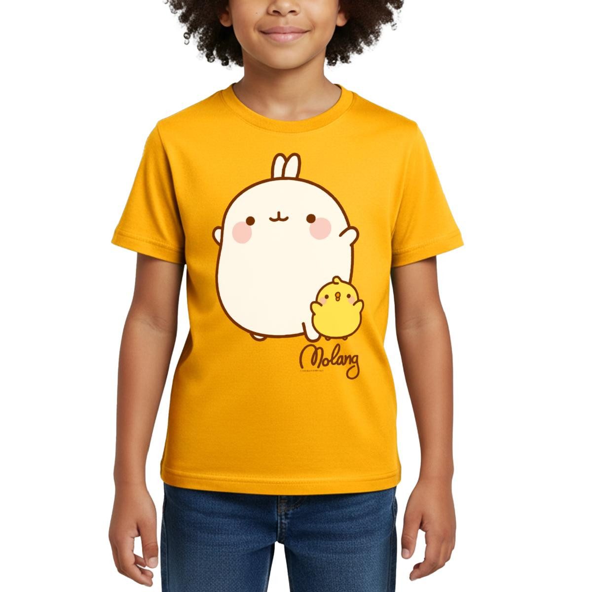Spreadshirt T-Shirt Molang Piu Piu Freunde Kinder T-Shirt (1-tlg) Fällt klein aus. Wir empfehlen, eine Größe größer zu bestellen.