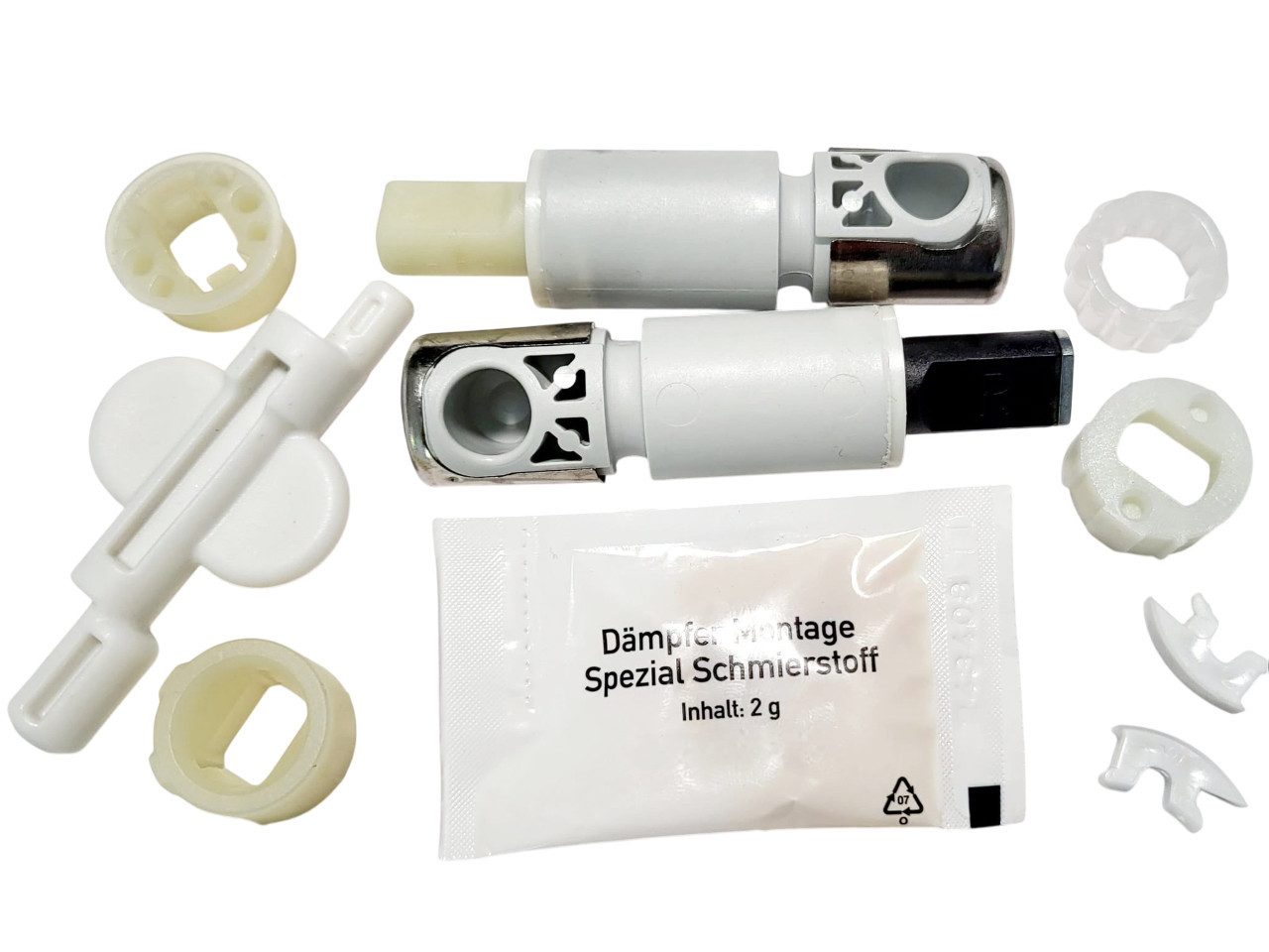 LUVETT WC-Sitz SoftClose Dämpfer-Set, Ersatzteil (2 Stück) für Absenkautomatik (Set, 1-St), Passend für zahlreiche Markenhersteller