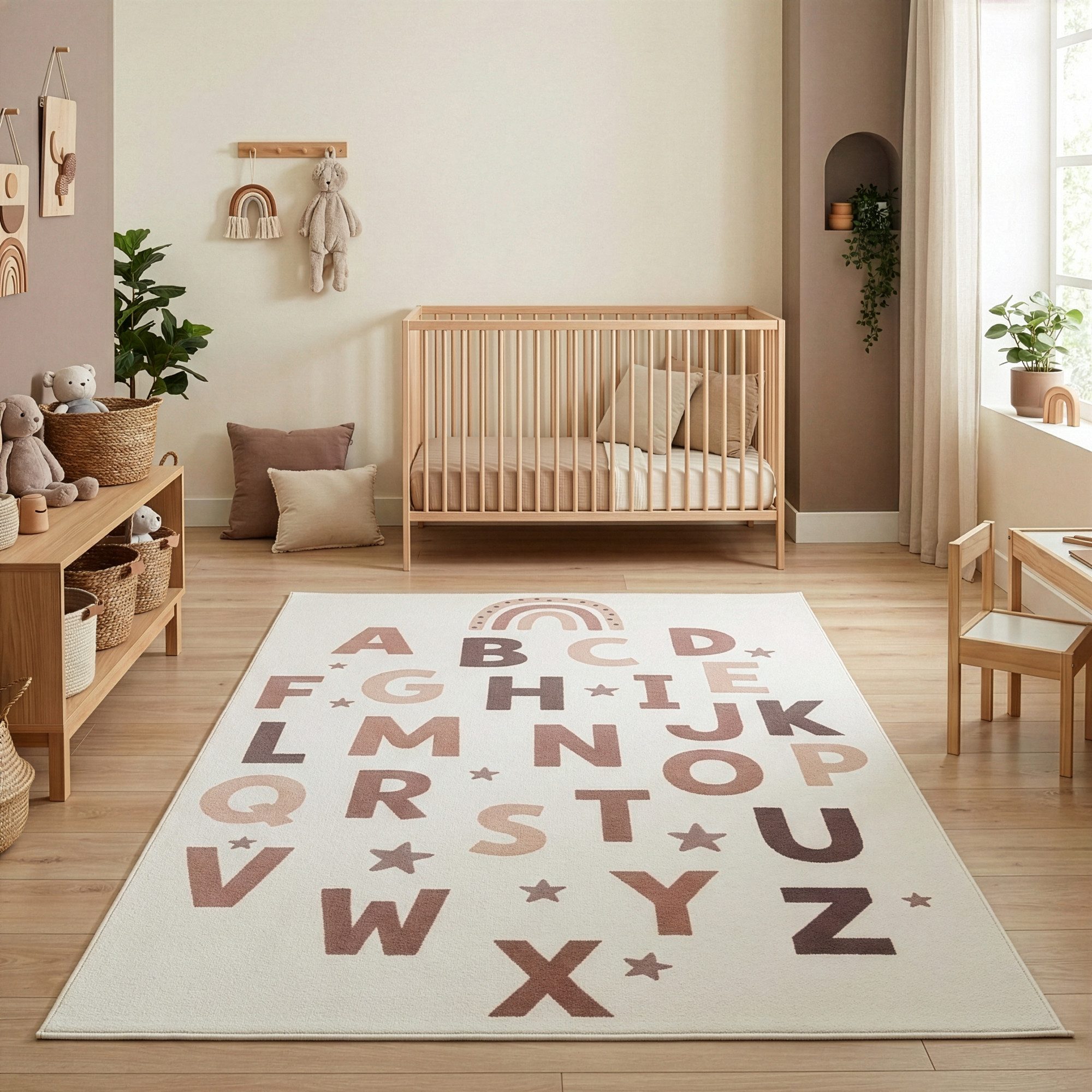 Carpettex Kinderteppich Alphabet Teppich Kinder, Rechteckig, Höhe: 8 mm