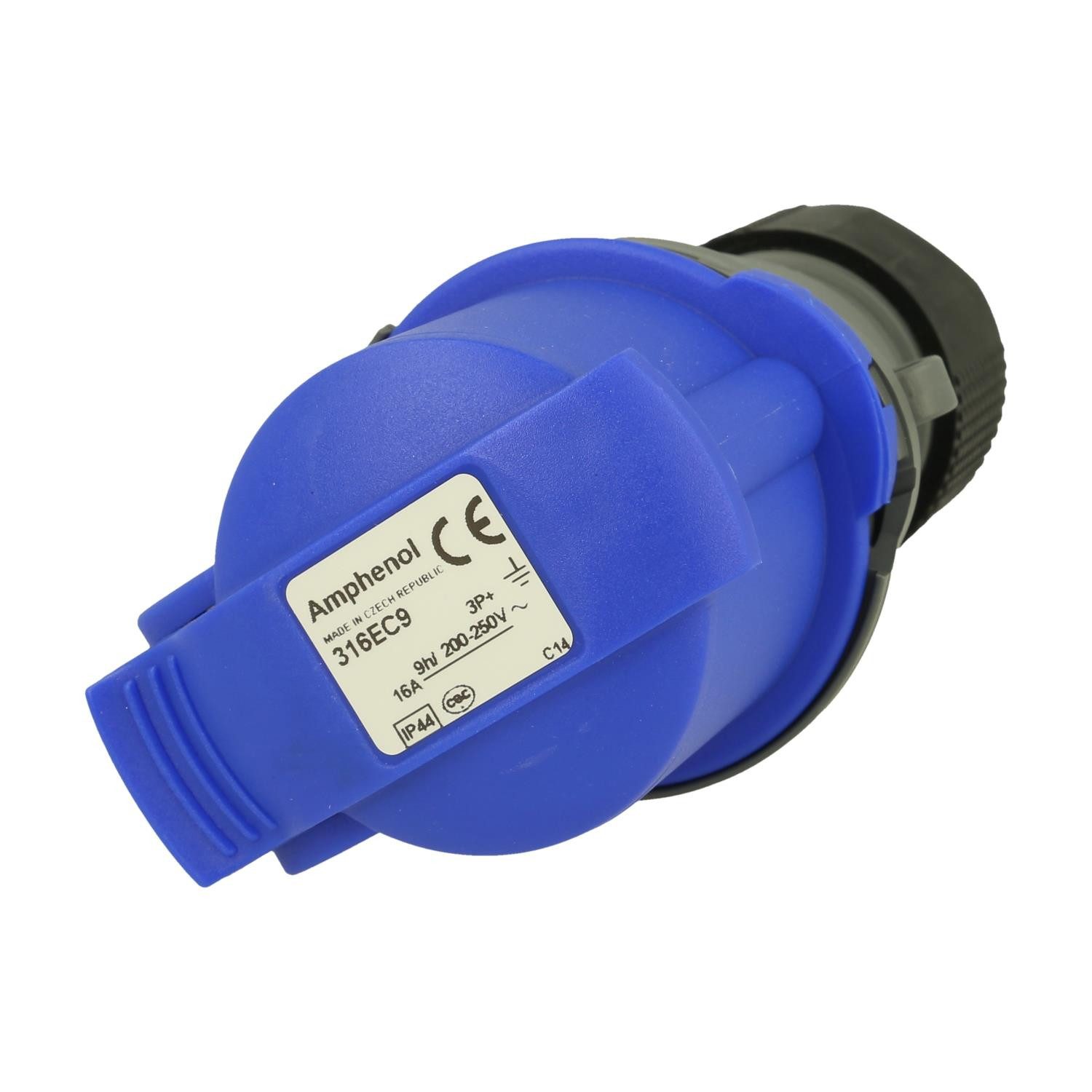 Amphenol CEE-Stecker Titel:16 Ampere CEE Kupplungssteckverbinder 4-polig (3P+PE) Buchse, K, (CEE Stromverteiler)